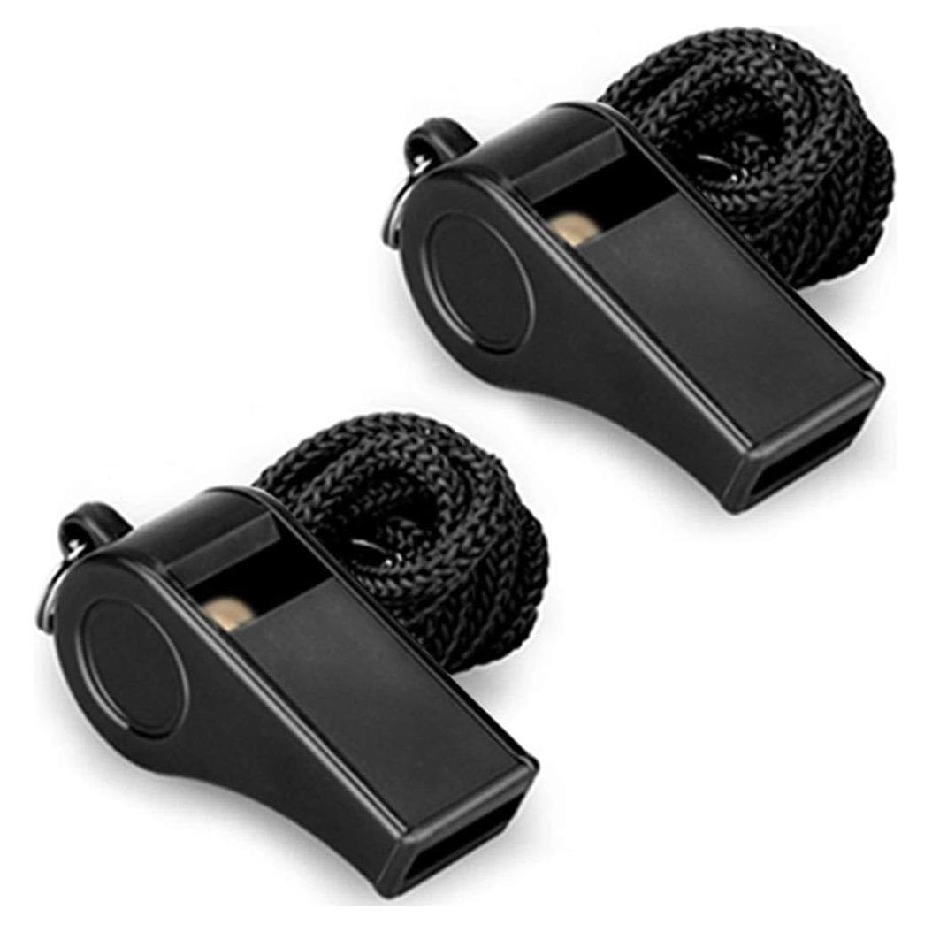 Silbato de Plástico Hipat - 2 Paquetes con Cordón, Sonido 120dB