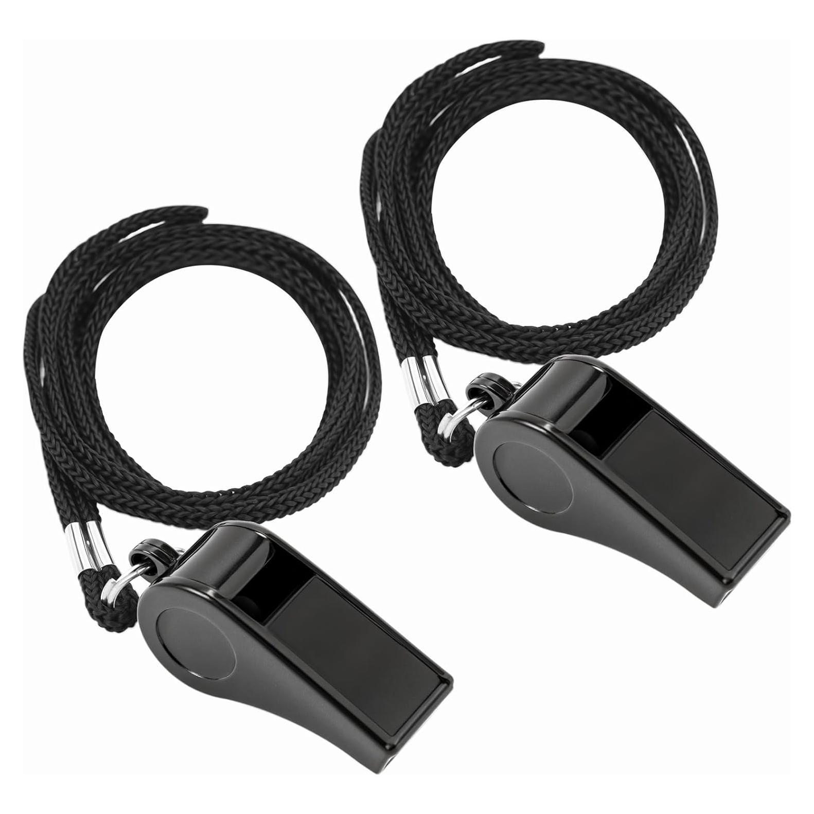Silbatos Deportivos JKQAGD 2PCS con Cordón - Sonido Fuerte 120dB