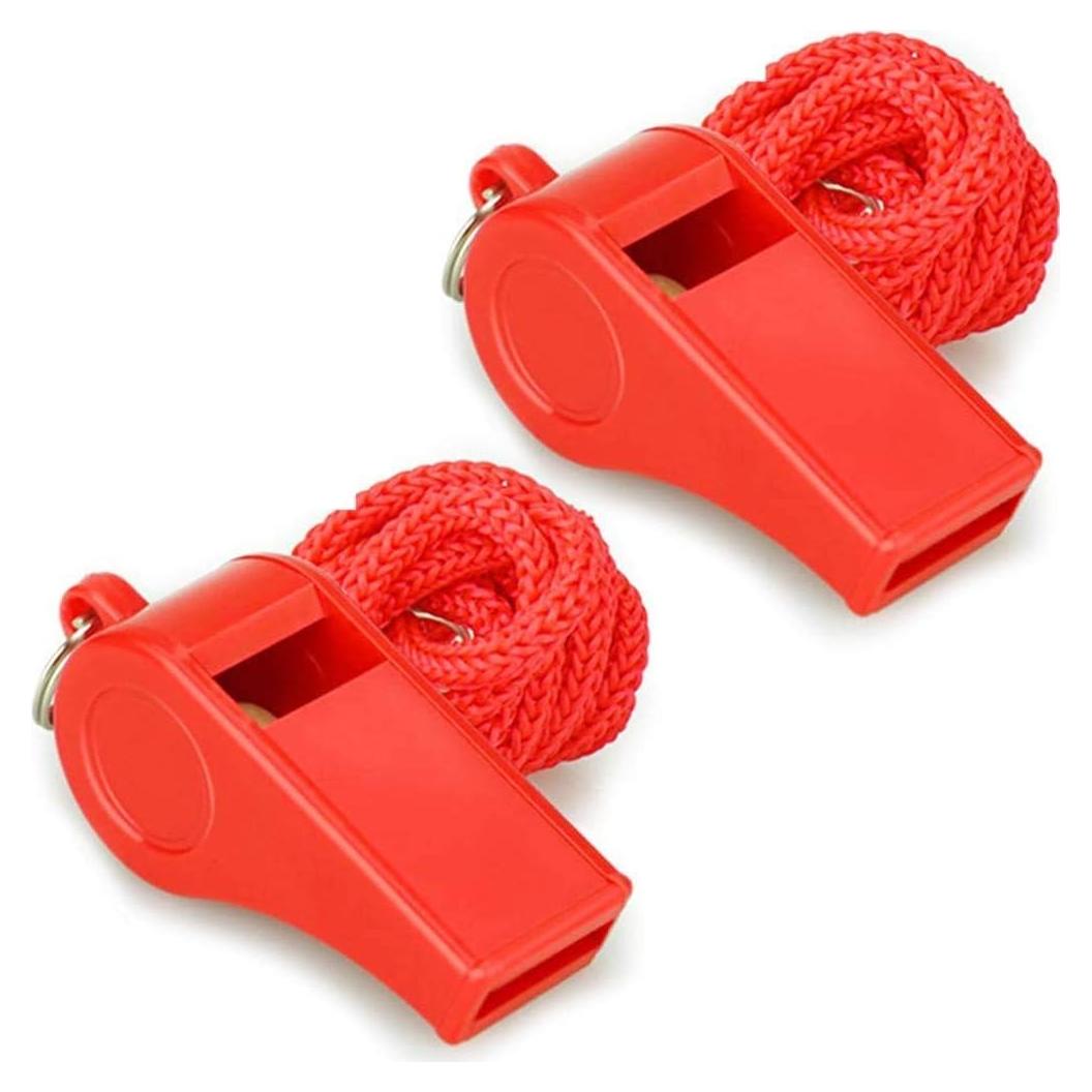 Silbato de Emergencia Fya Rojo 2PCS con Cordón Nylon 120dB