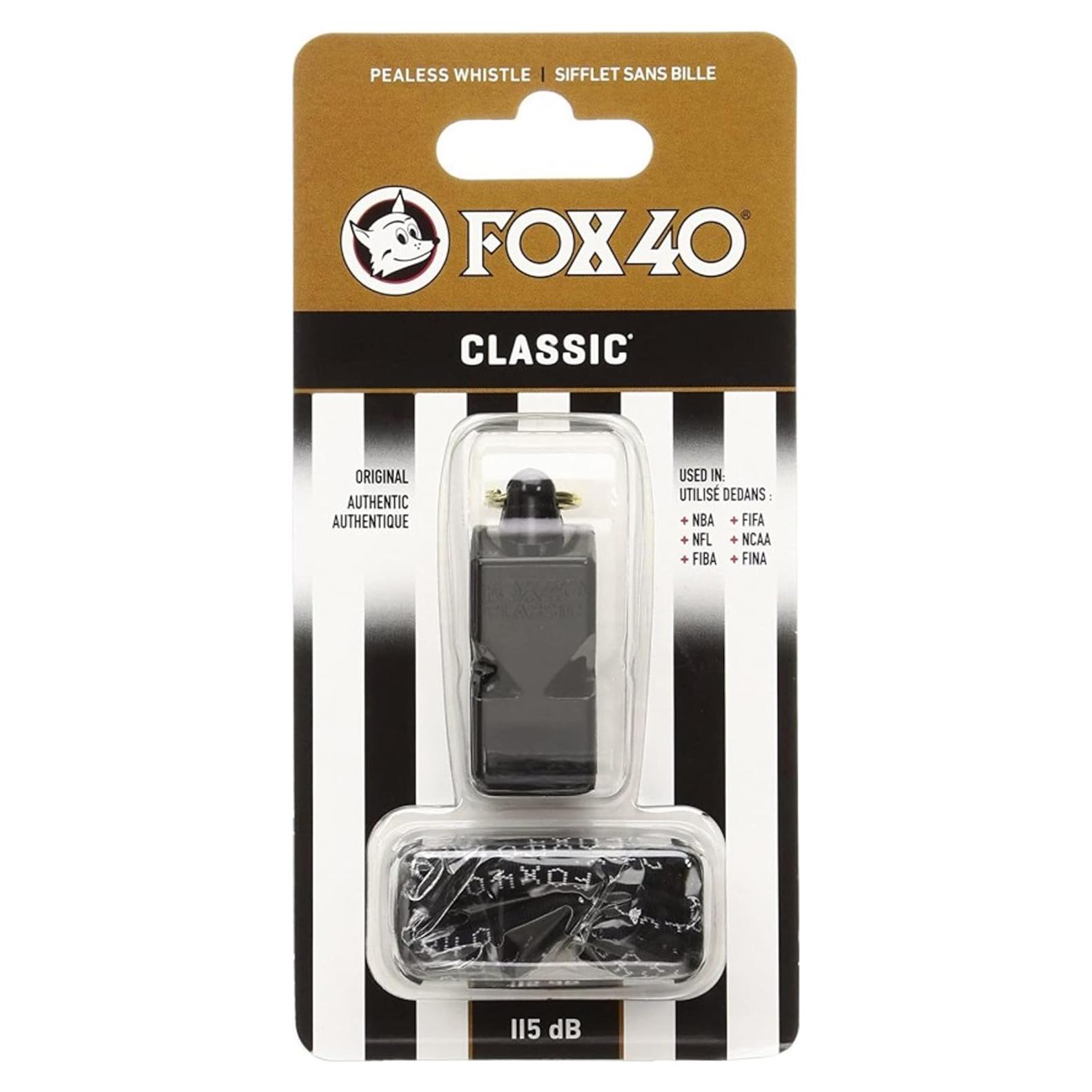 Silbato Fox 40 Classic Negro 115 Decibelios Entrenamiento