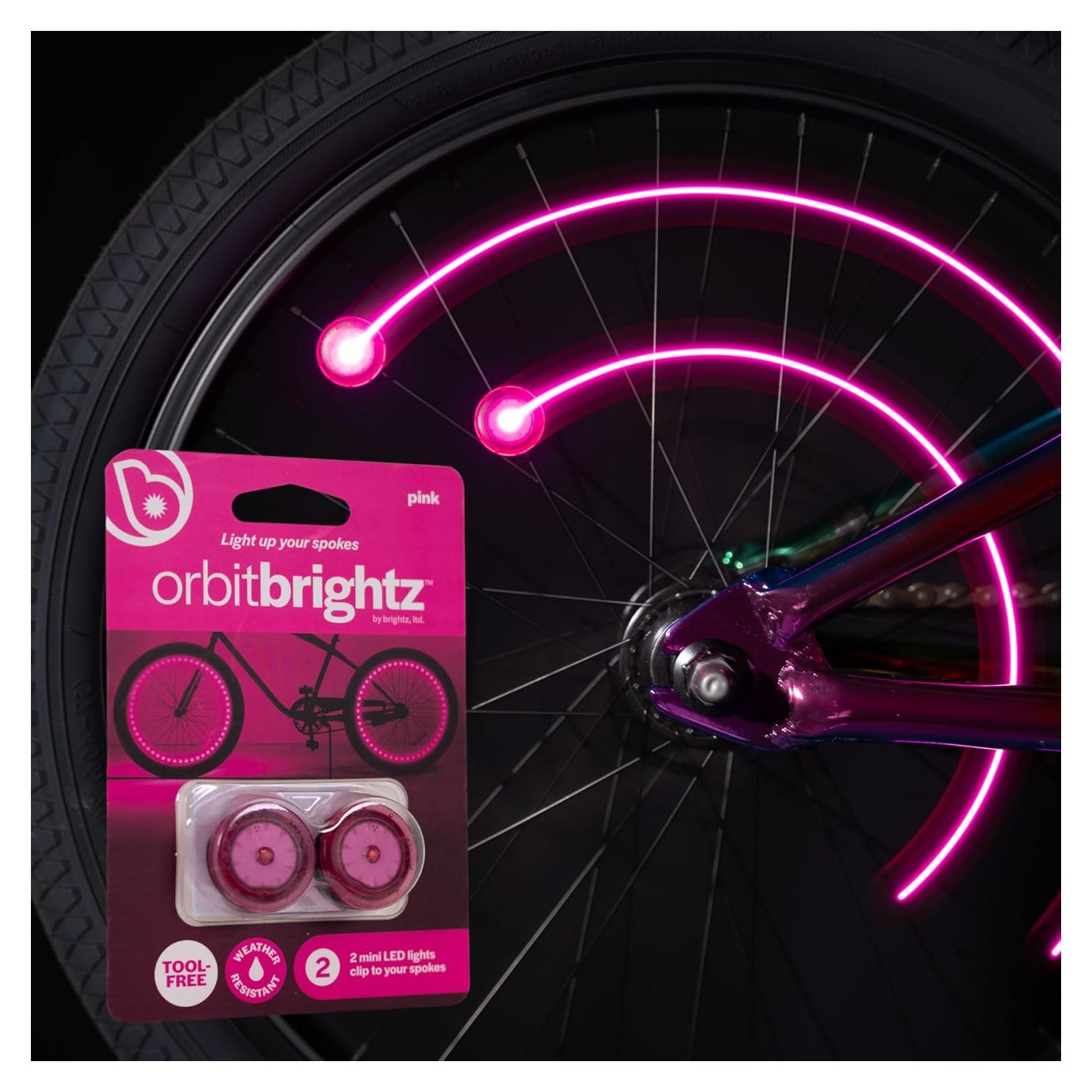 Luces LED para Radios de Bicicleta Brightz Orbit Rosa