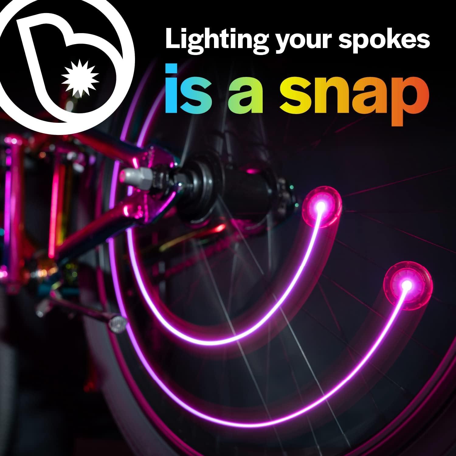 Luces LED para Radios de Bicicleta Brightz Orbit Rosa