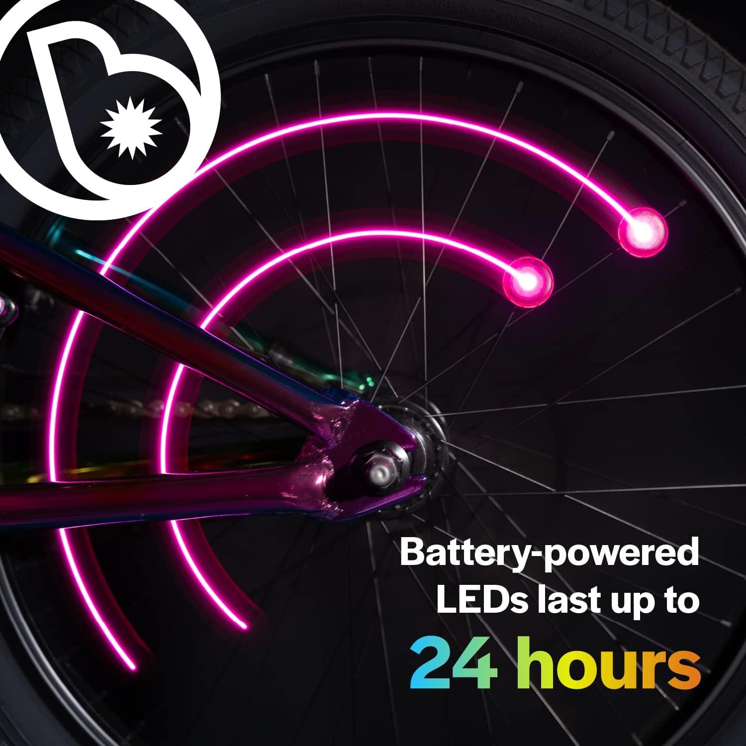 Luces LED para Radios de Bicicleta Brightz Orbit Rosa