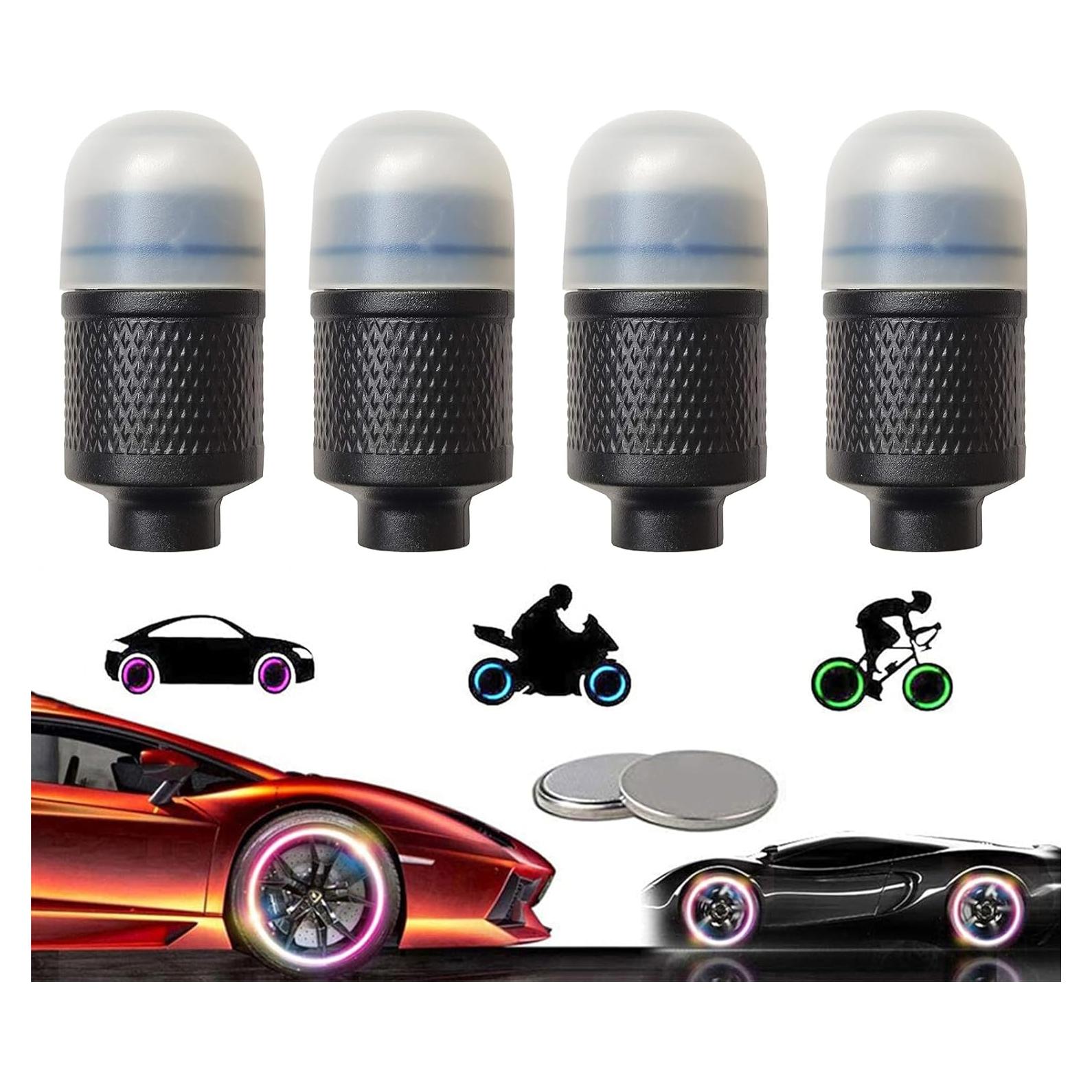 Paquete de 4 Luces LED para Ruedas de Bicicleta YUERWOVER