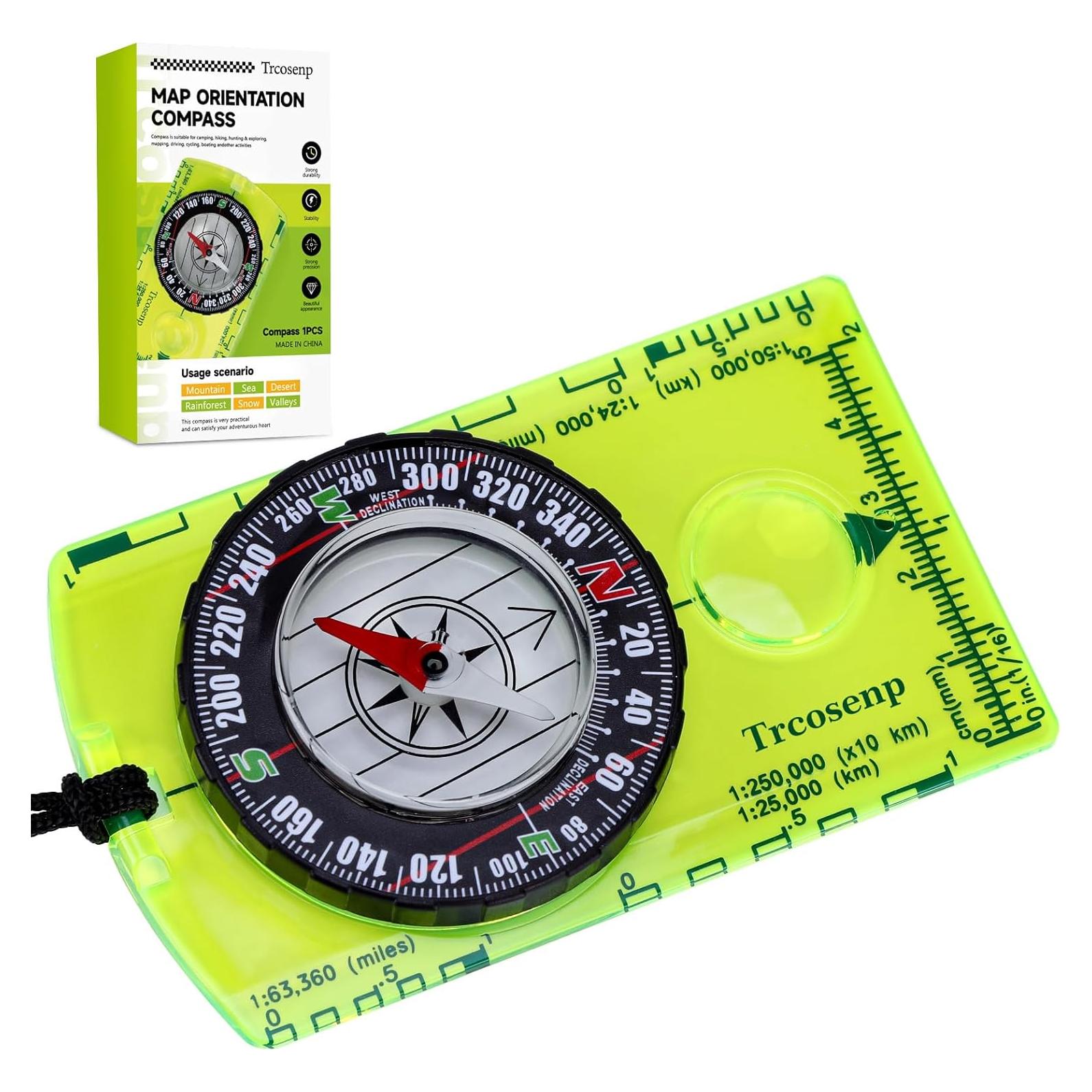 Brújula de Supervivencia Trcosenp para Senderismo 12x7cm