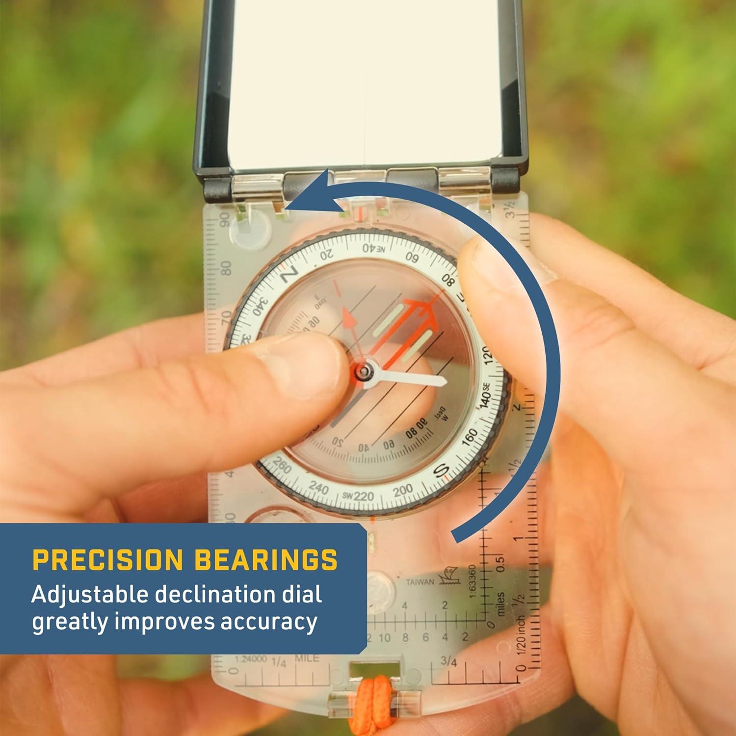 Brújula de Mapa ProSight Sun Company con Declination Ajustable