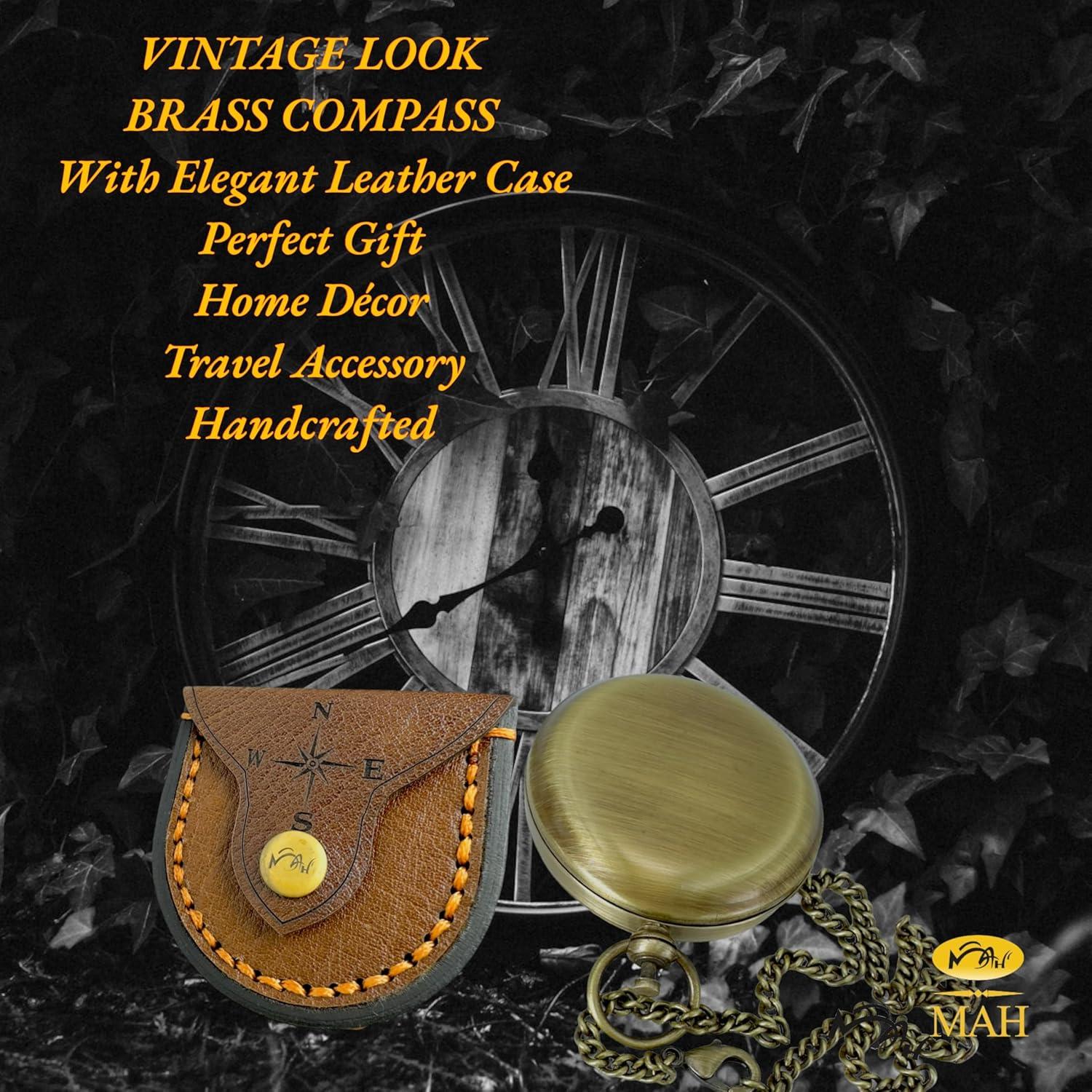 Brújula de Navegación Deportiva MAH de Latón Personalizada