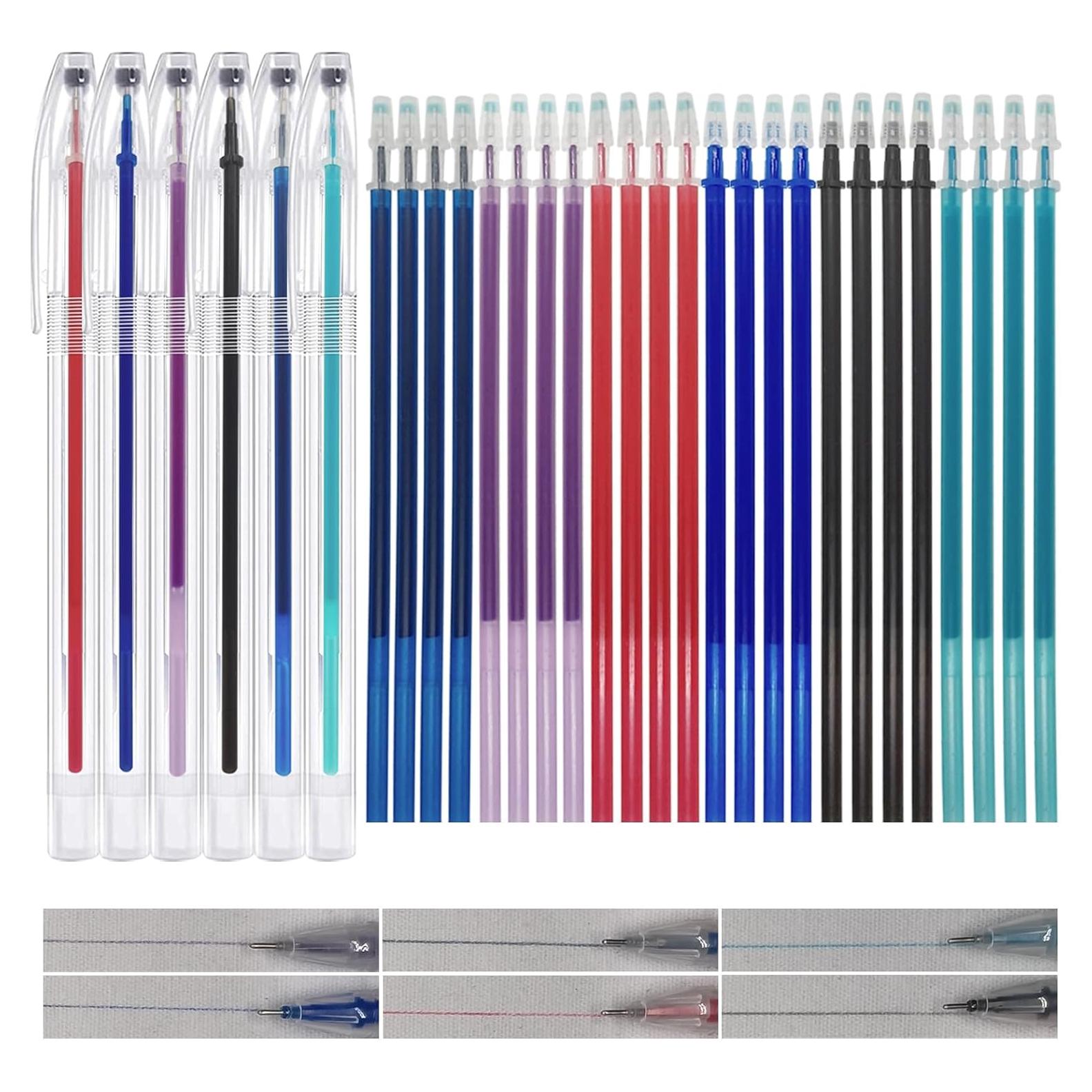 6 Bolígrafos Borrables por Calor Dinggaogao 0.5mm 6 Colores