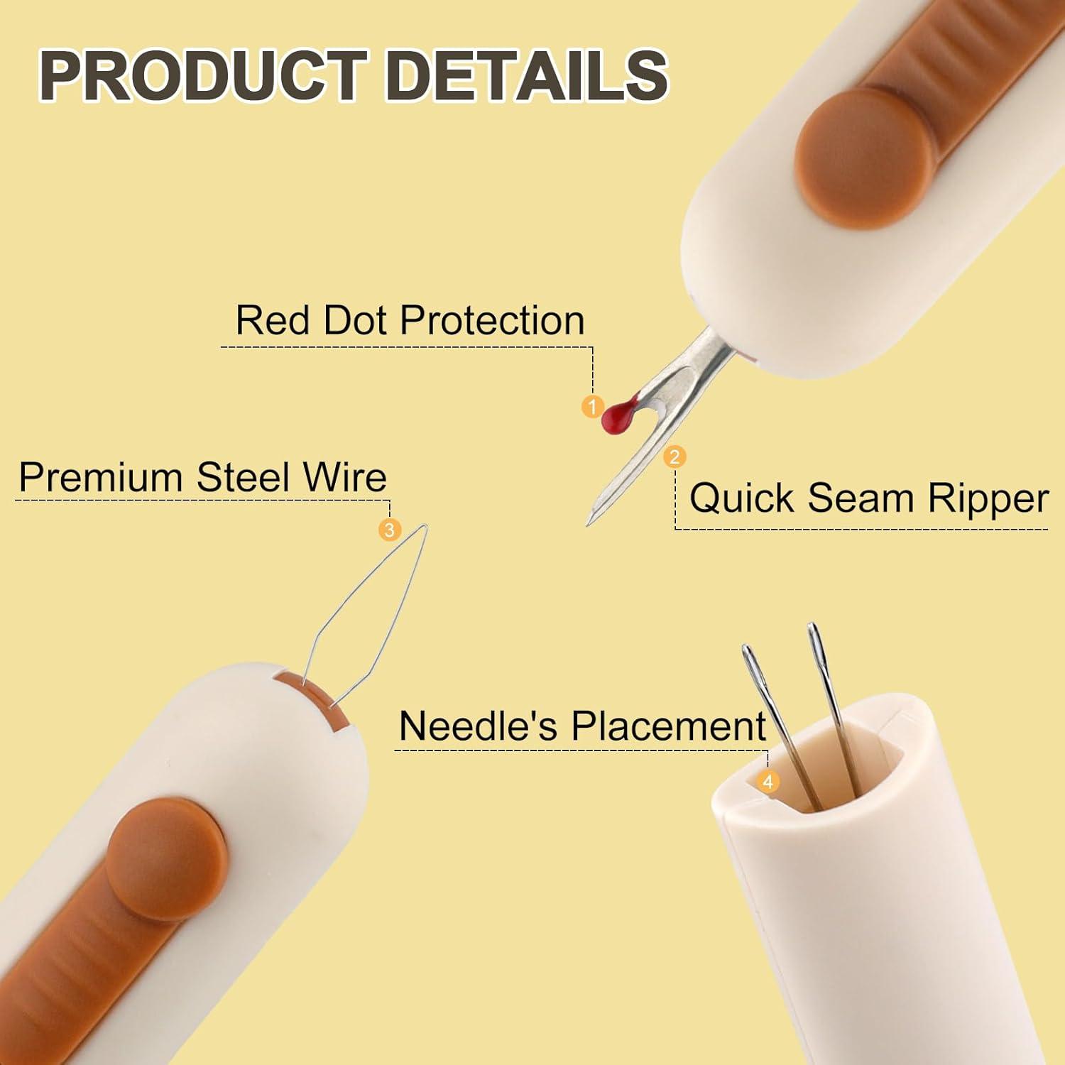 Enhebrador de Agujas 3 en 1 FENGWANGLI Amarillo con Desgarrador