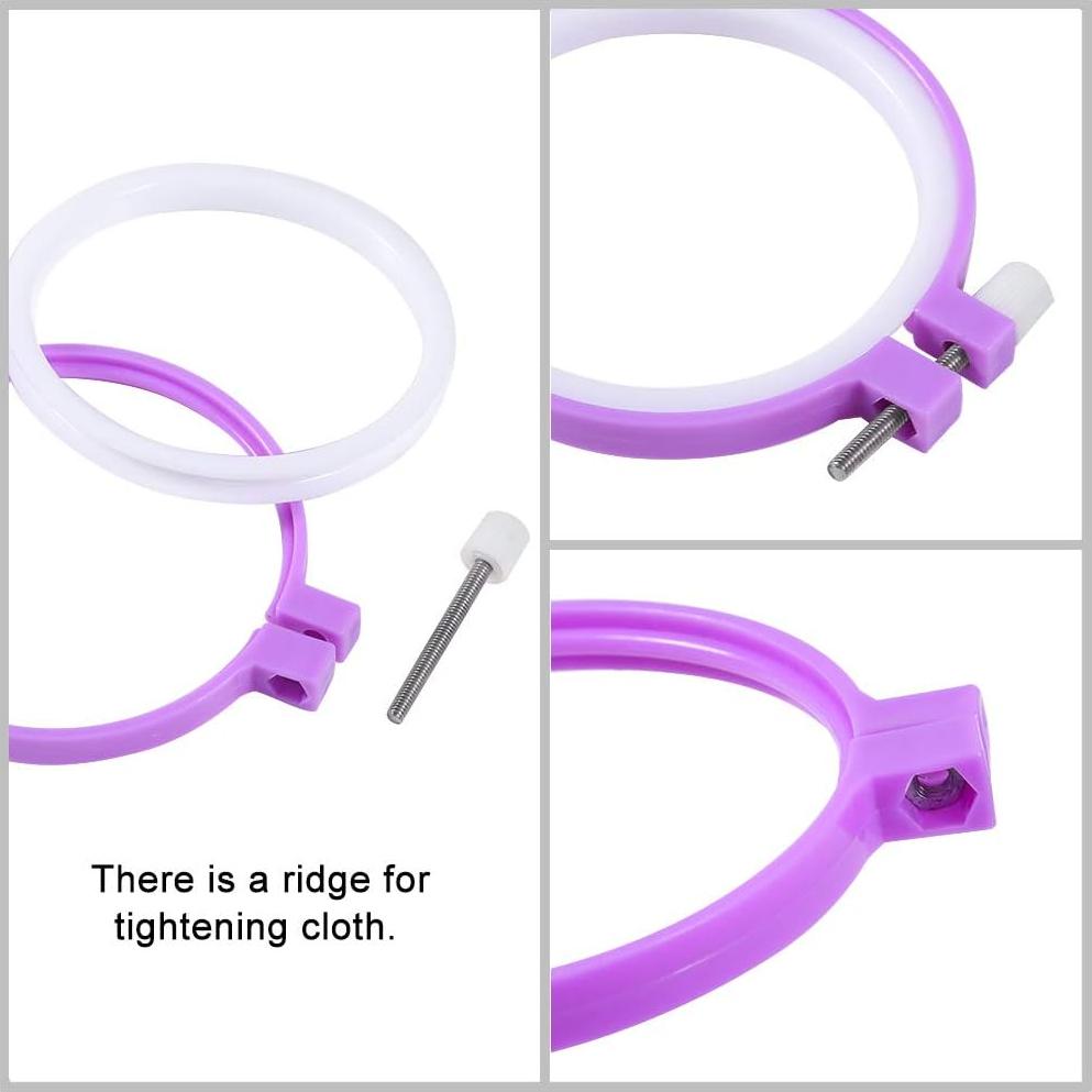 Juego de Aros de Bordado Caydo 6 Piezas 8.6 a 26 cm Multicolor