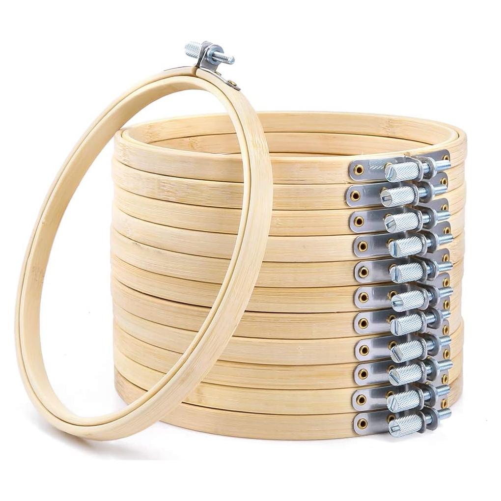 Juego de Aros de Bordado Caydo 12 Piezas 15 cm Redondos