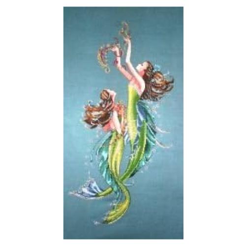 Kit de Punto de Cruz Mirabilia Sirenas 15.88x31.75cm