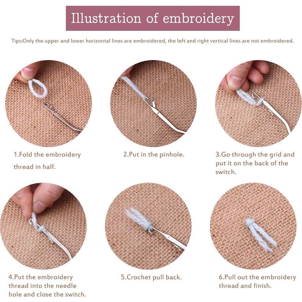 Juego de Agujas de Ganchillo Bupete 4 Piezas para Dreadlocks