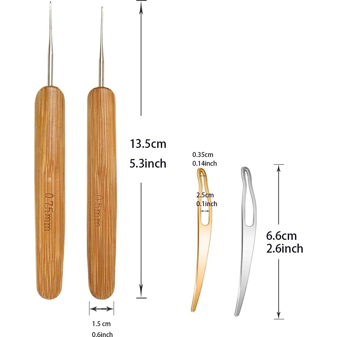 Juego de 9 Agujas de Ganchillo YTBYT para Dreadlocks y Manualidades