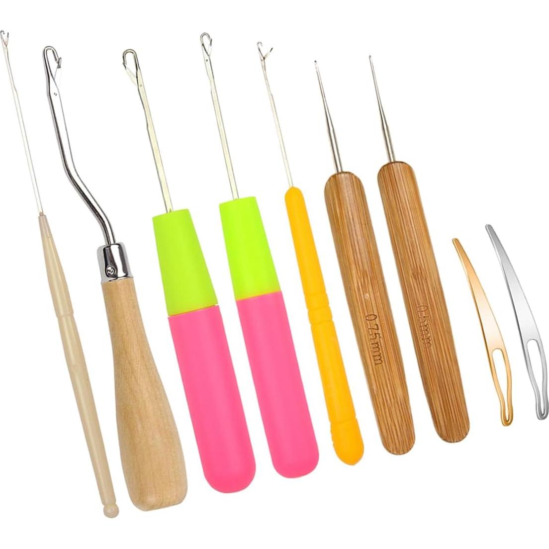 Juego de 9 Agujas de Ganchillo YTBYT para Dreadlocks y Manualidades