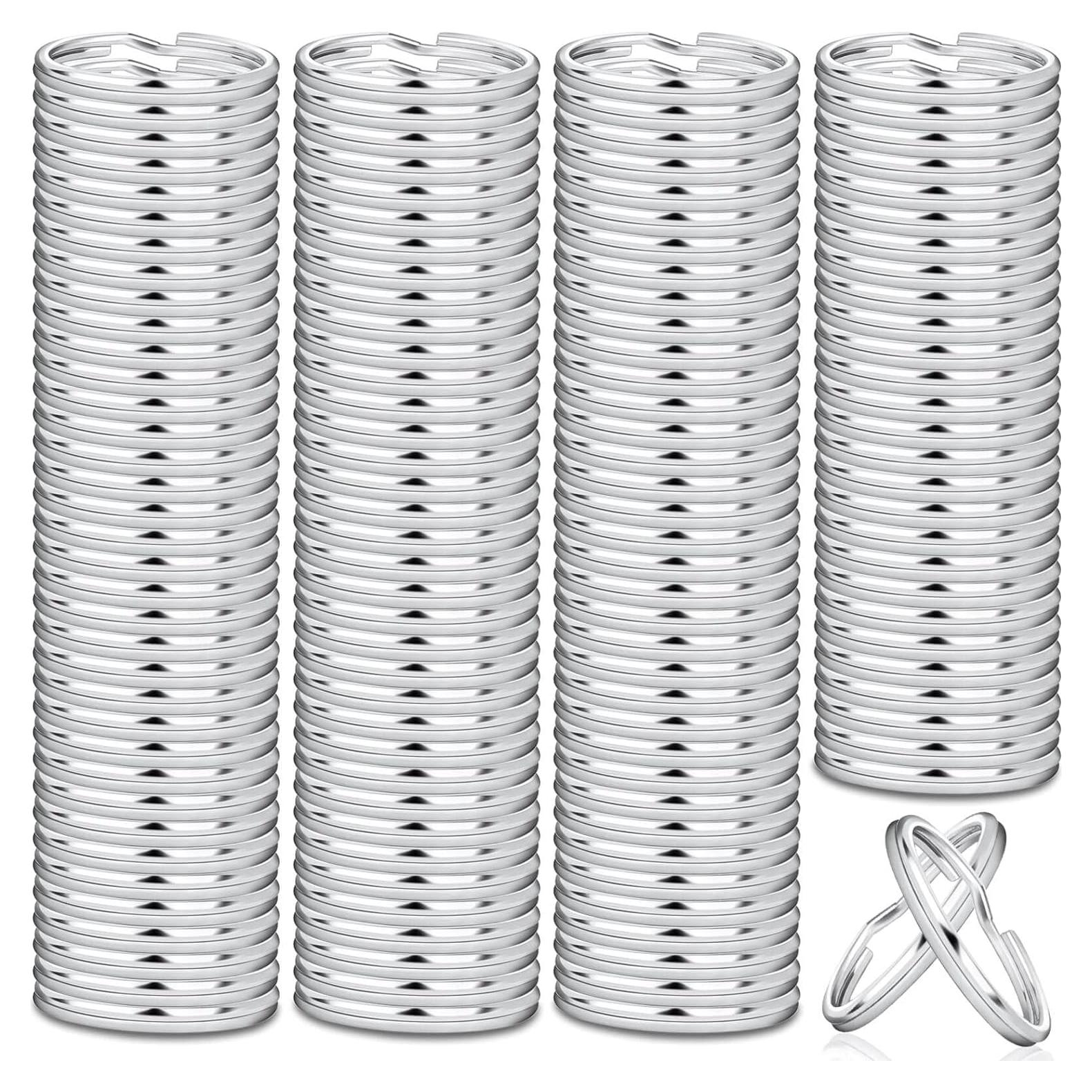 Anillos de Llave Divididos PAXCOO 200 Piezas 25mm Plata