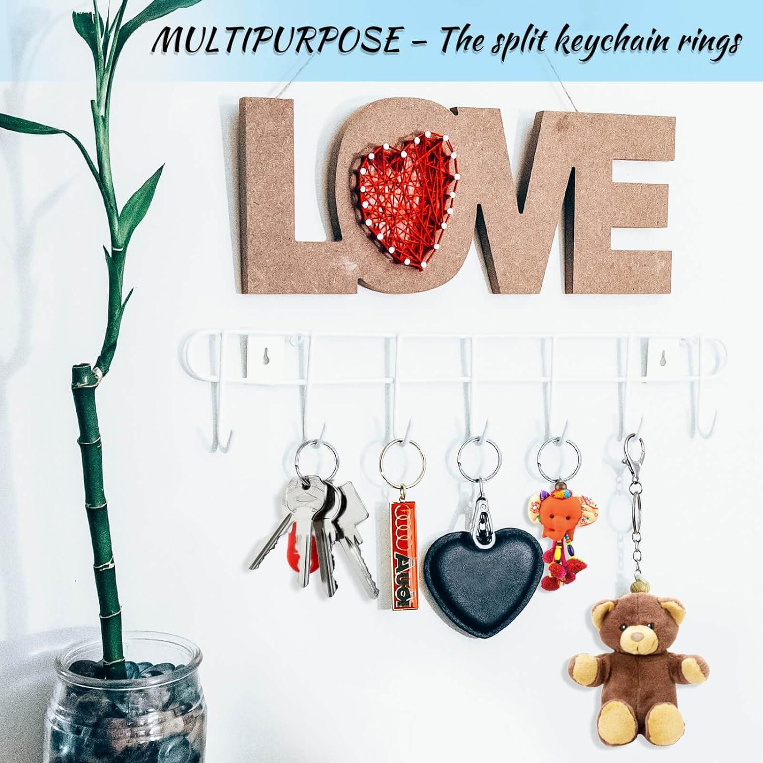 Anillos de Llave Divididos PAXCOO 200 Piezas 25mm Plata