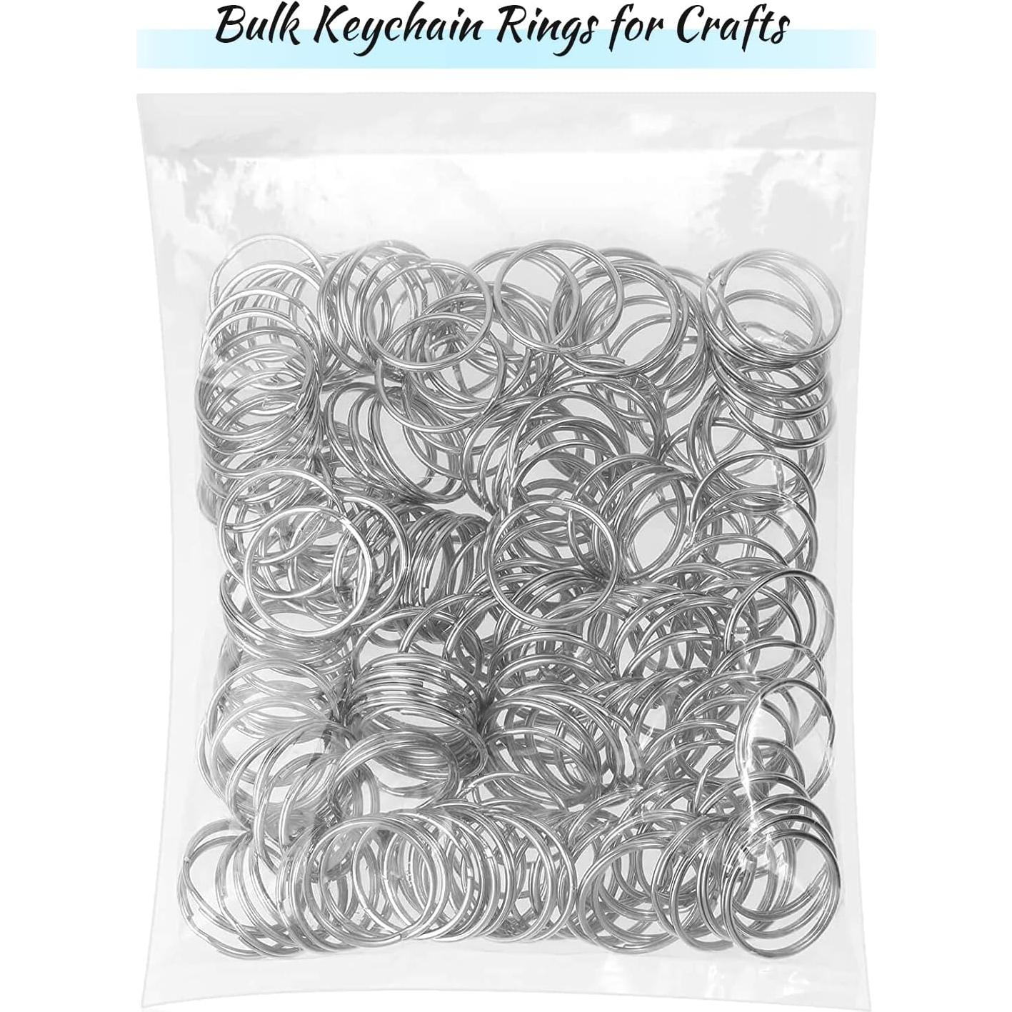 Anillos de Llave Divididos PAXCOO 200 Piezas 25mm Plata