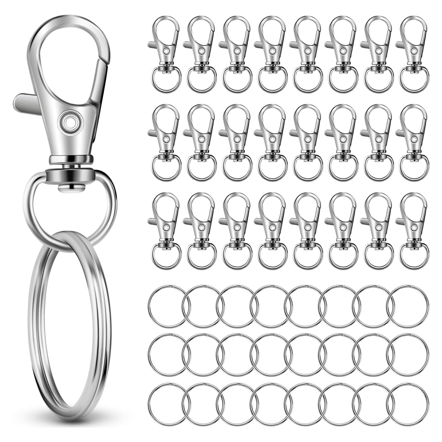 50 Ganchos de Garra de Langosta Metálicos HnoaTovy Plata