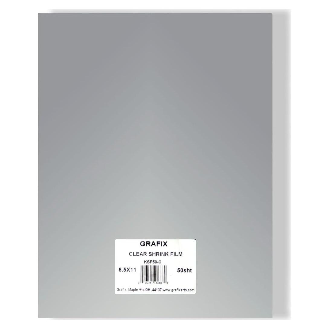 Película de Contracción Grafix - 50 Hojas Transparentes 21.6x27.9 cm