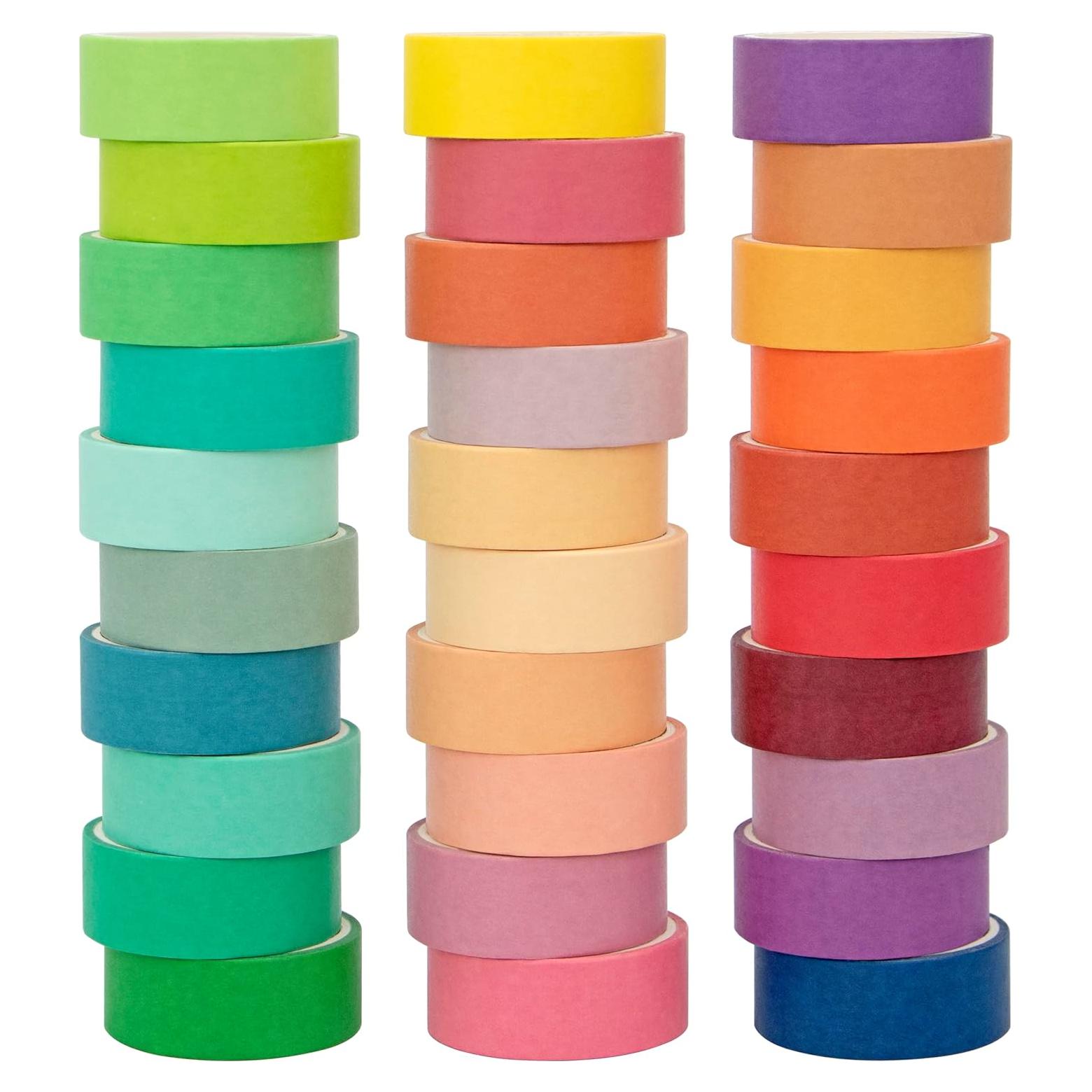 Juego de Cinta Washi WAPETASHI 30 Rollos 3m x 1.5cm Colores