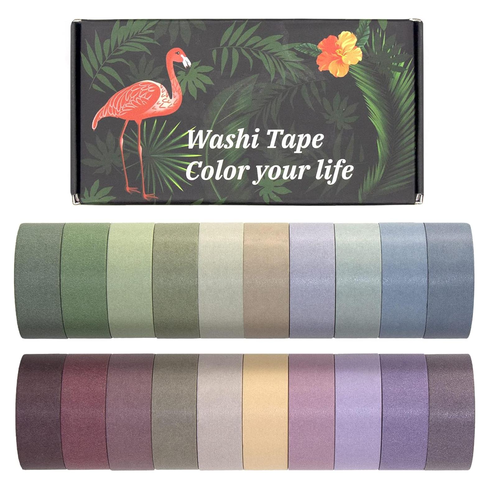 Juego de 20 Rollos de Cinta Washi MOOKER 15mm para Manualidades