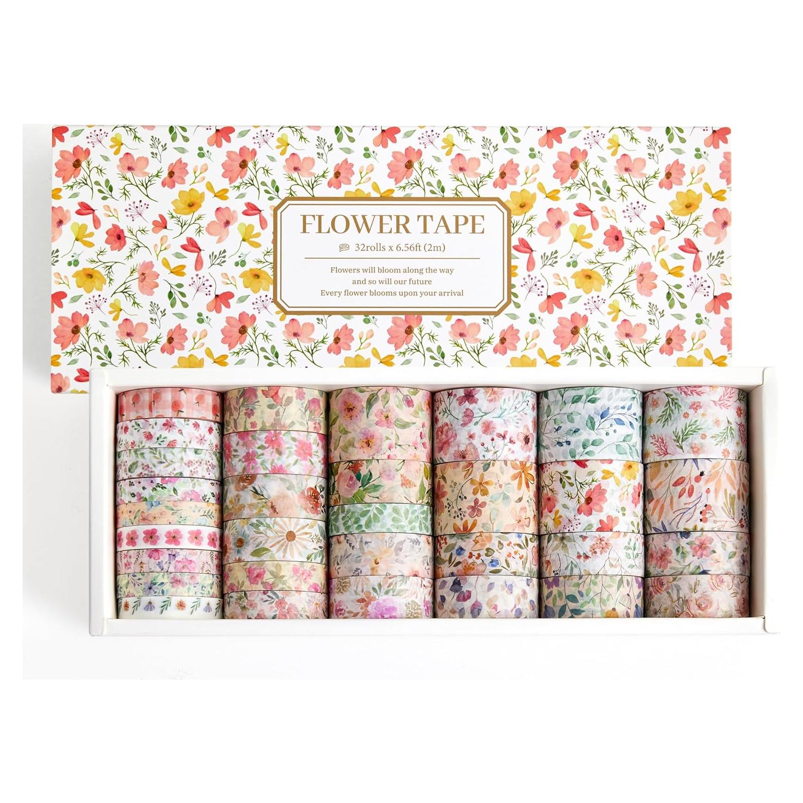 Conjunto de 32 Rollos de Cinta Washi Floral PAGEMORE 2m