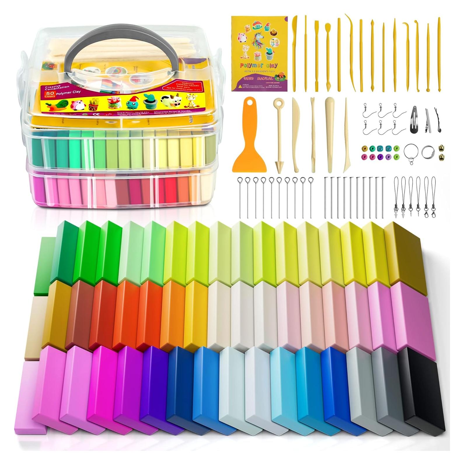 Arcilla Polimérica Aestd-ST 52 Colores para Modelar y Hornear