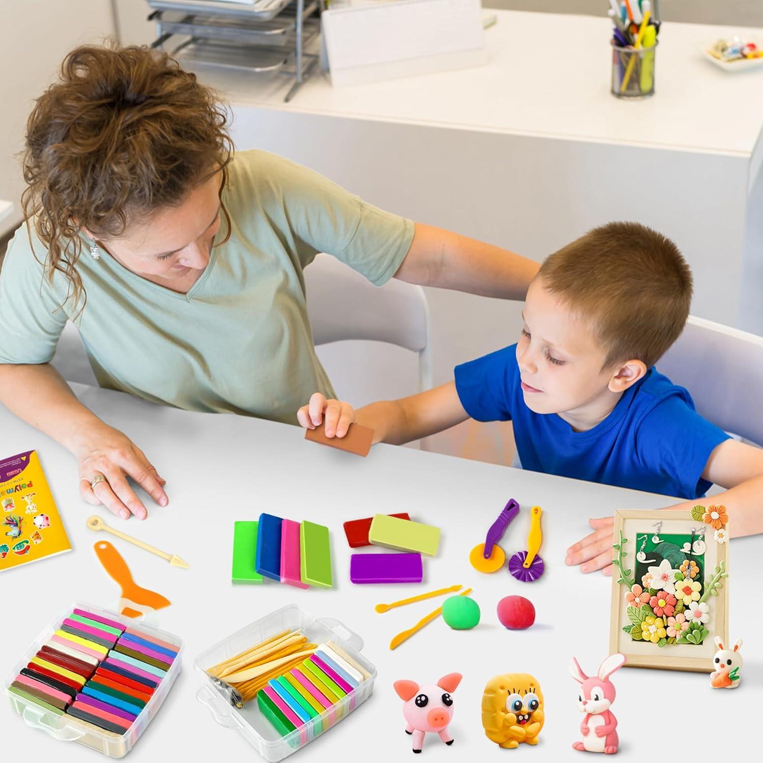 Arcilla Polimérica Aestd-ST 52 Colores para Modelar y Hornear