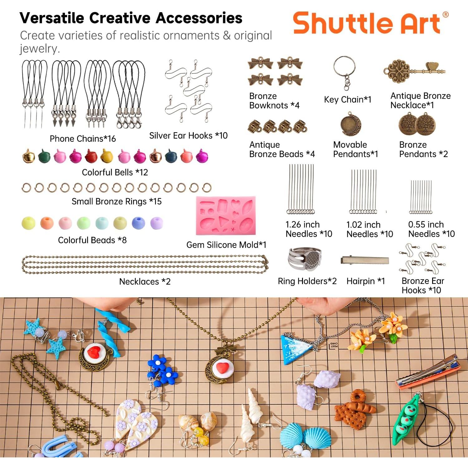Kit de Arcilla Polimérica Shuttle Art - 60 Colores y 19 Herramientas