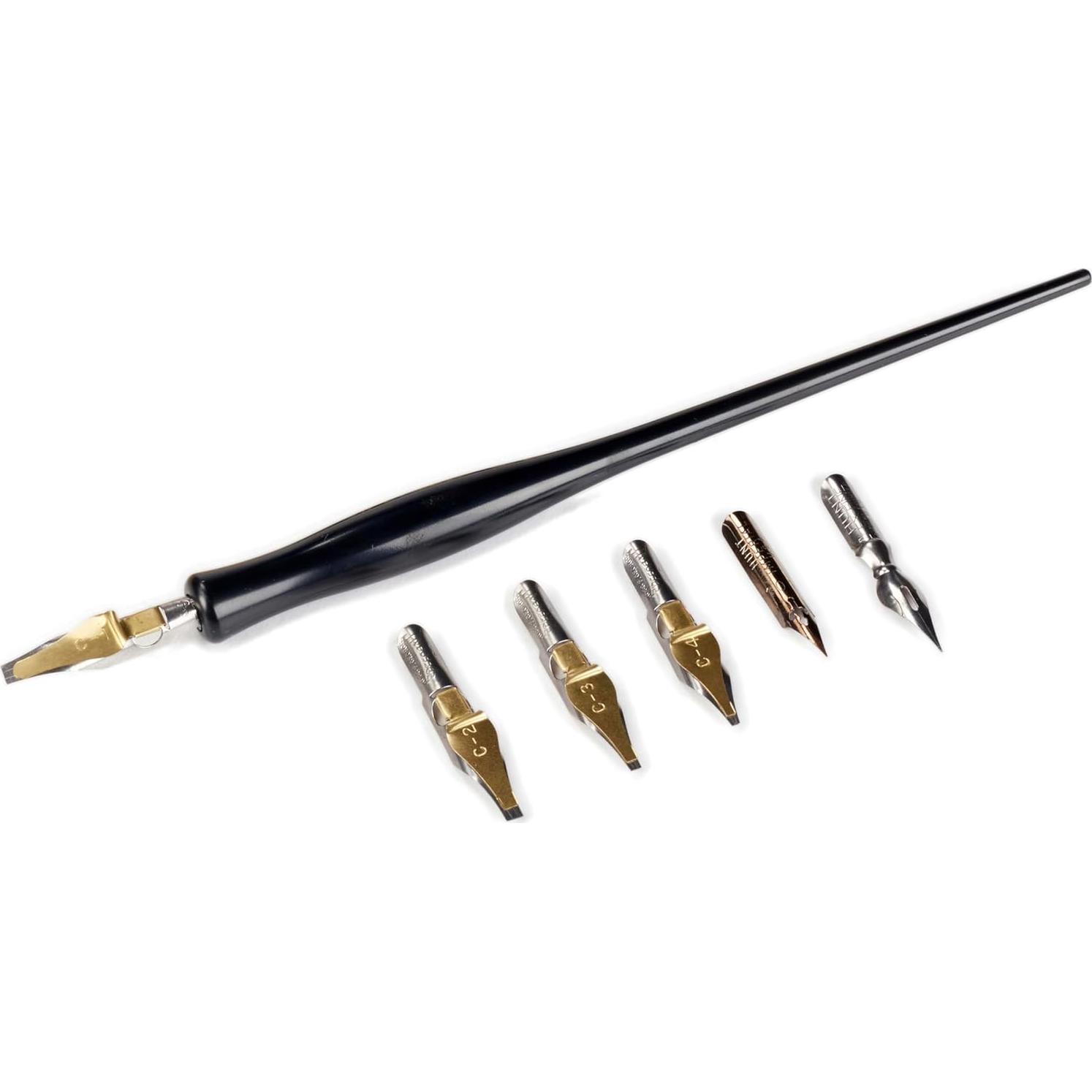 Juego de Caligrafía Básico Speedball - 7 Puntas y Soporte