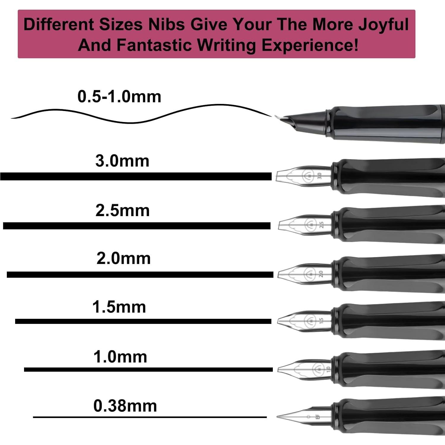 Juego de plumas de caligrafía TIANREN con 8 puntas y 60 cartuchos