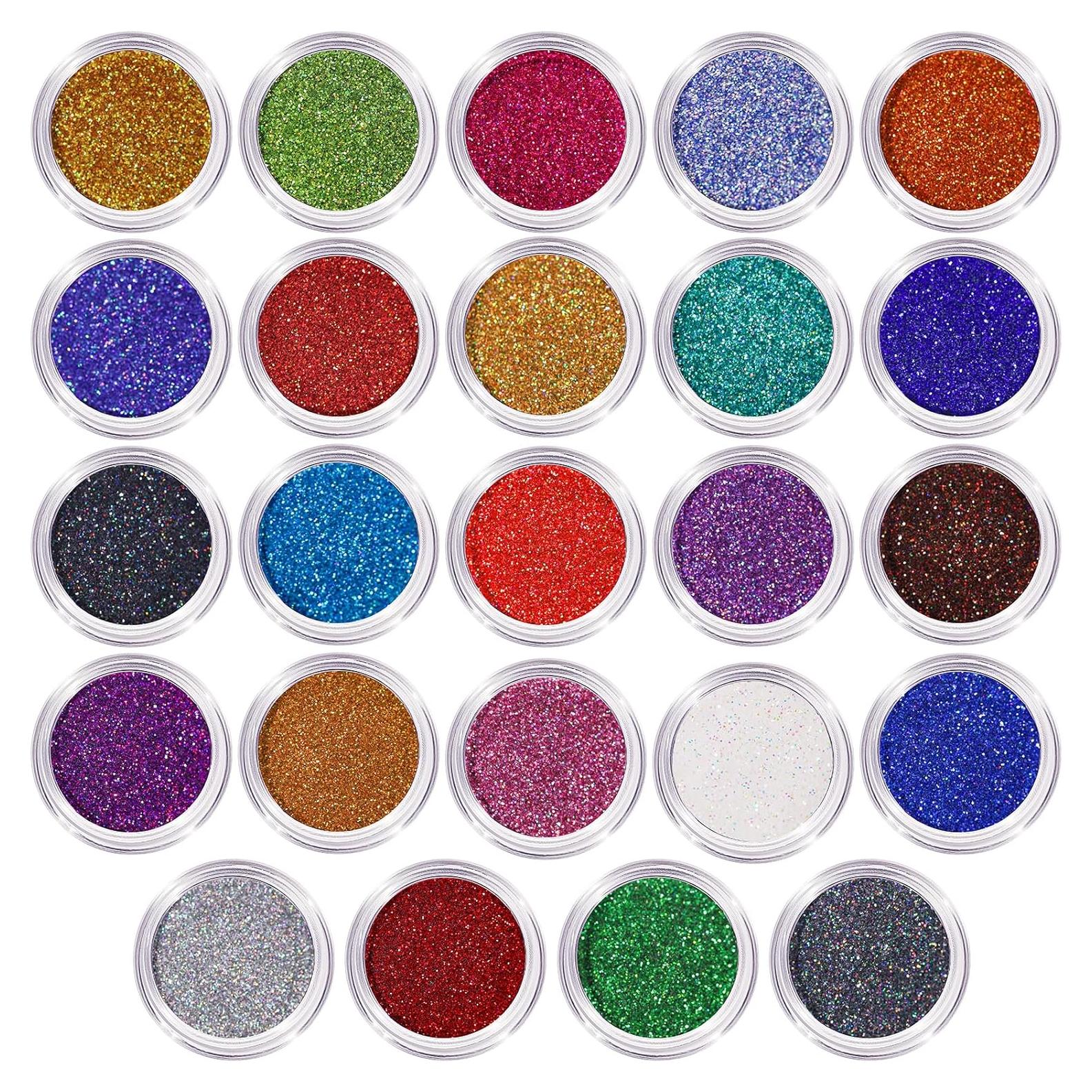 Brillo Fino Holográfico LEOBRO 24 Colores para Manualidades