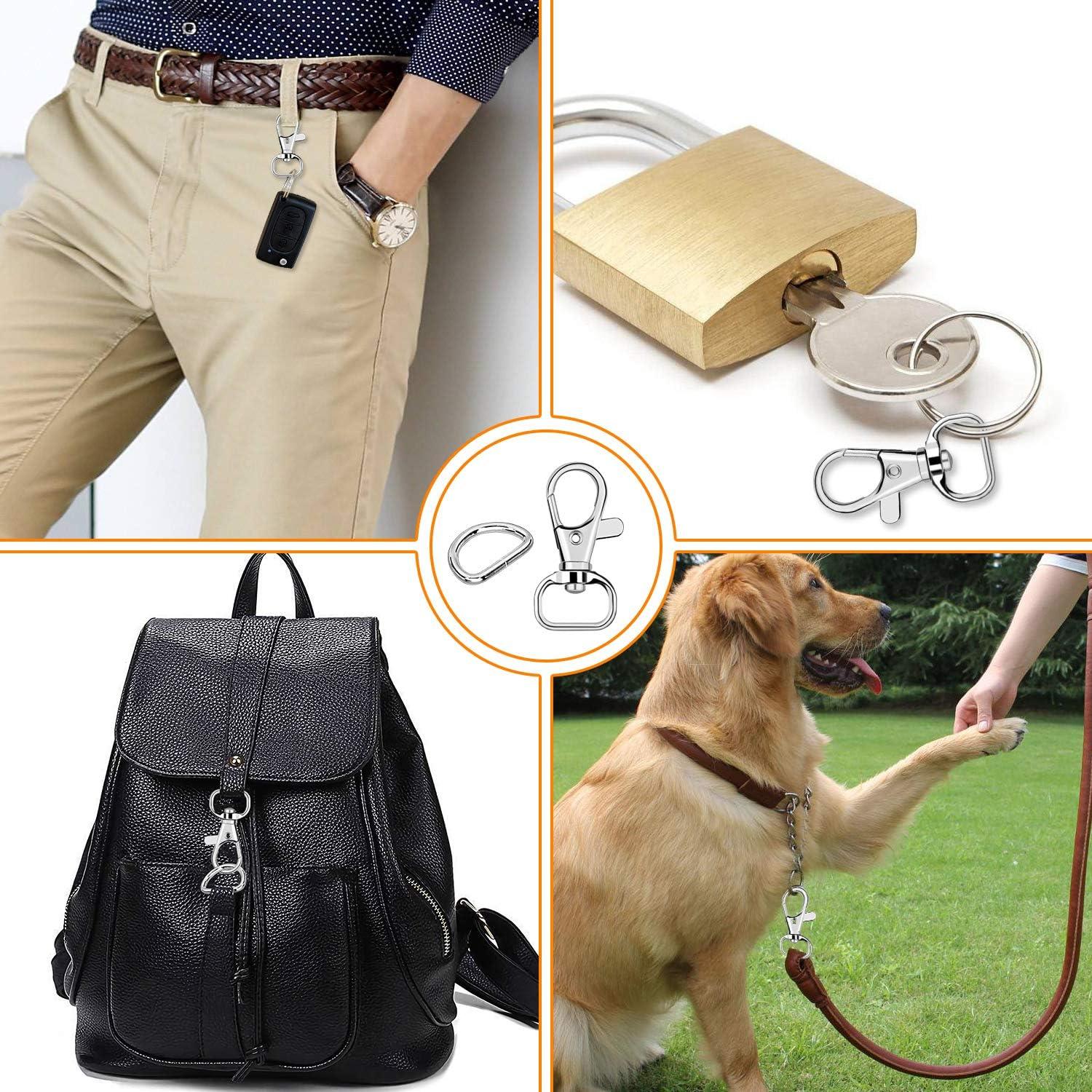 Ganchos de Clip para Llaveros SANNIX 120 Pcs Zinc Plata