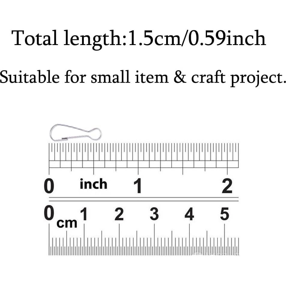 Ganchos de Resorte de Metal Mini Skater 1.5cm 100Pcs