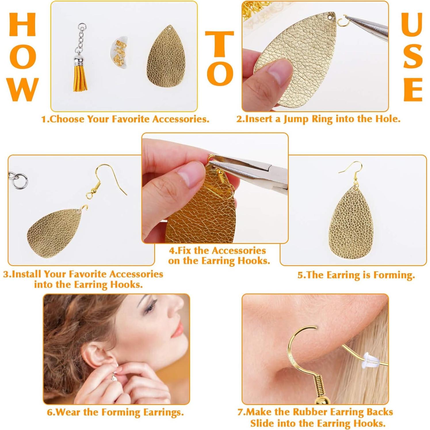 Kit de Ganchos Hipoalergénicos Thrilez para Pendientes 600 Piezas