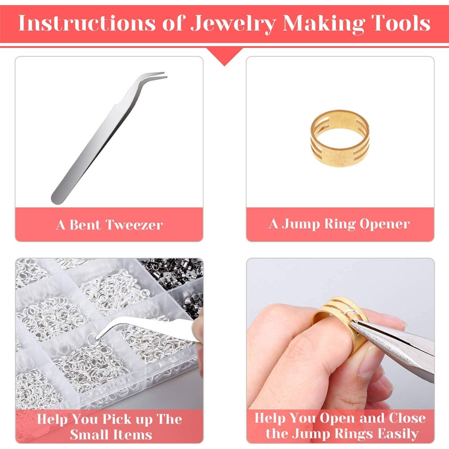 Kit de Fabricación de Pendientes Hipoalergénico Thrilez 3080 Piezas