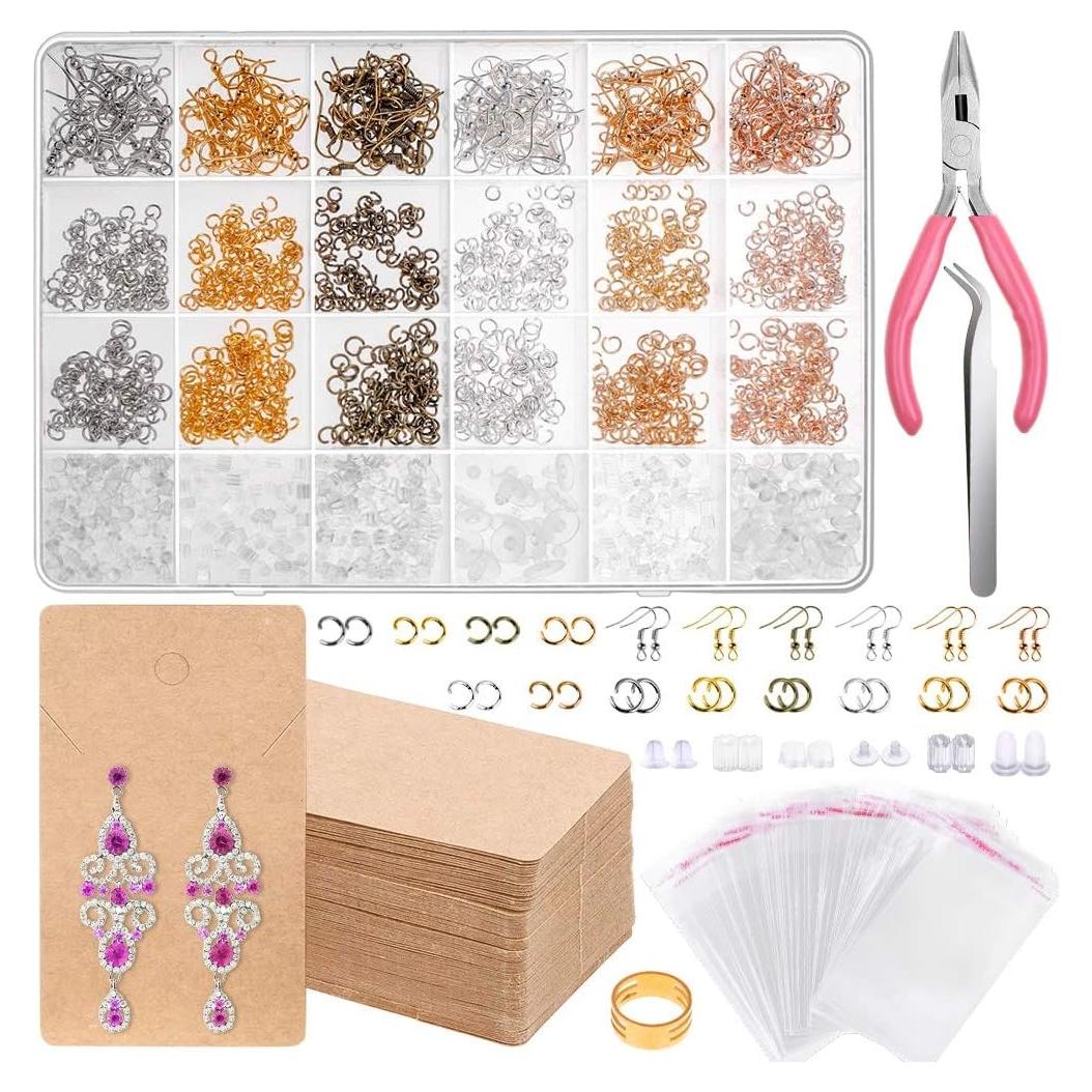 Kit de Ganchos para Pendientes Anezus - 2000 Piezas Multicolores