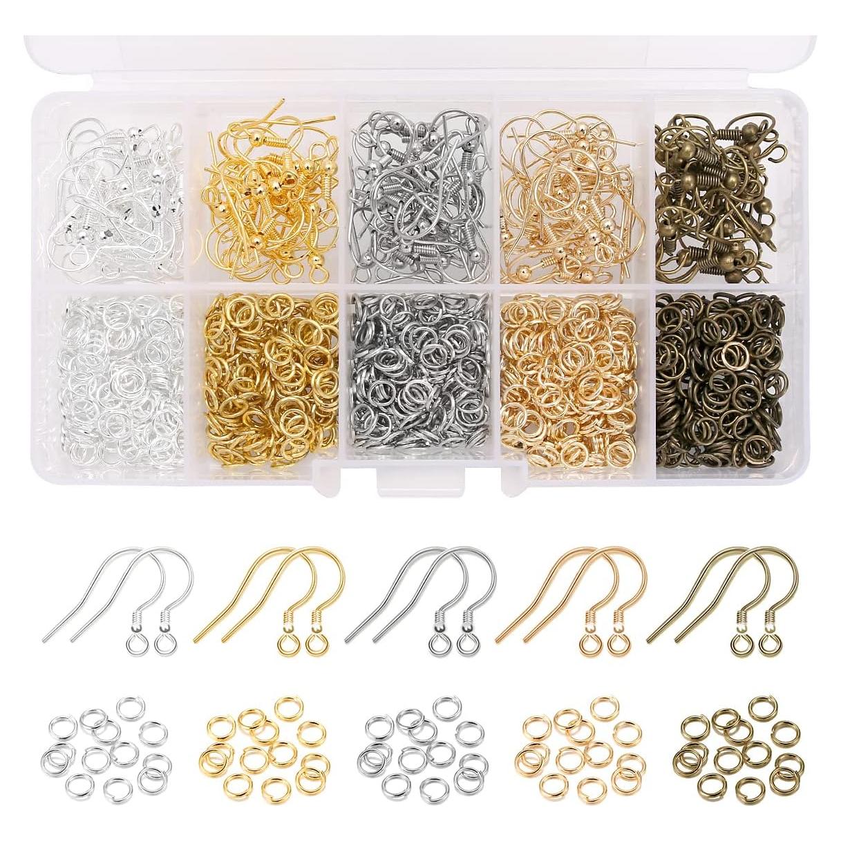 Kit de Ganchos para Pendientes Imino - 130 Ganchos y 1000 Anillas