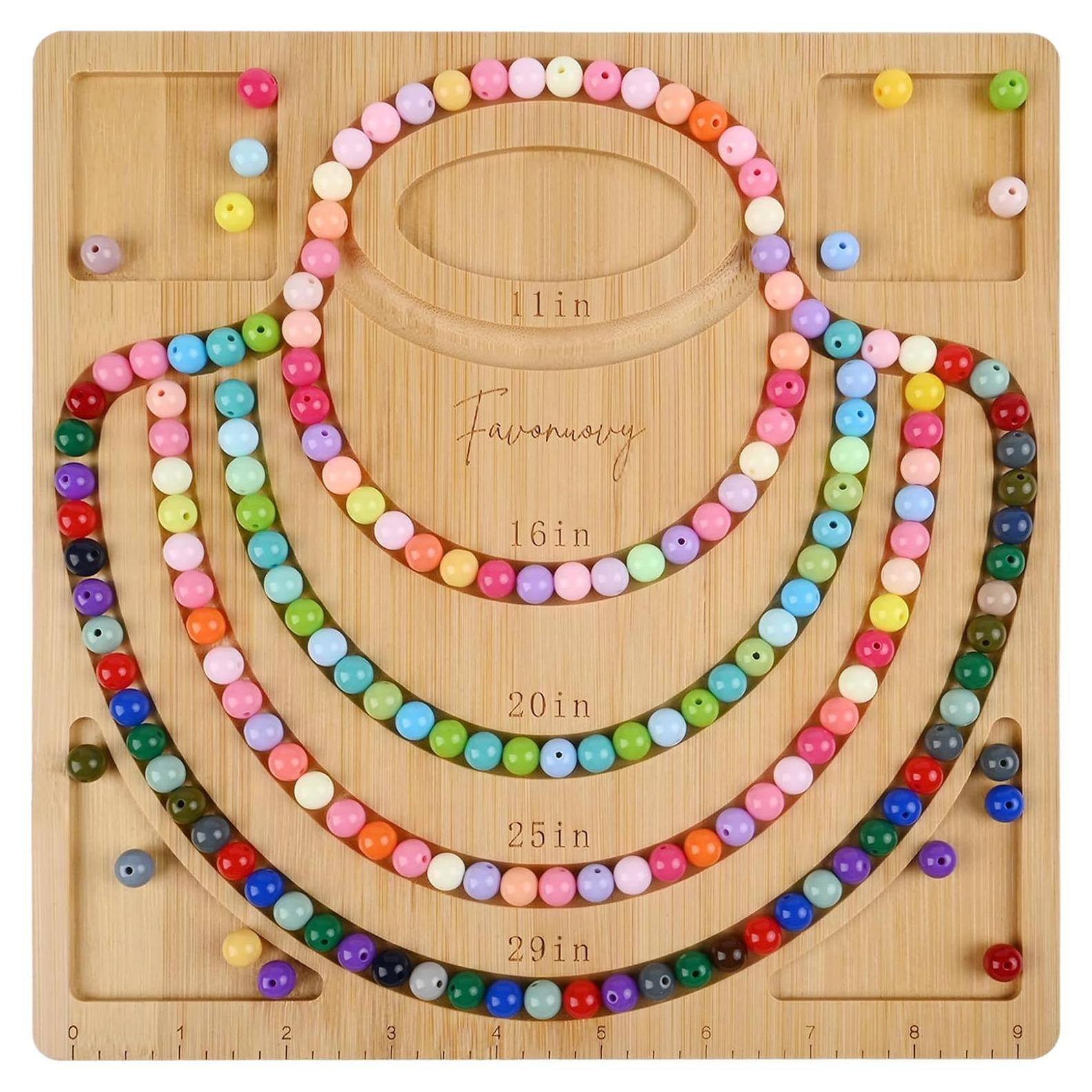 Tabla para hacer collares Favonuovy de madera 25x25 cm