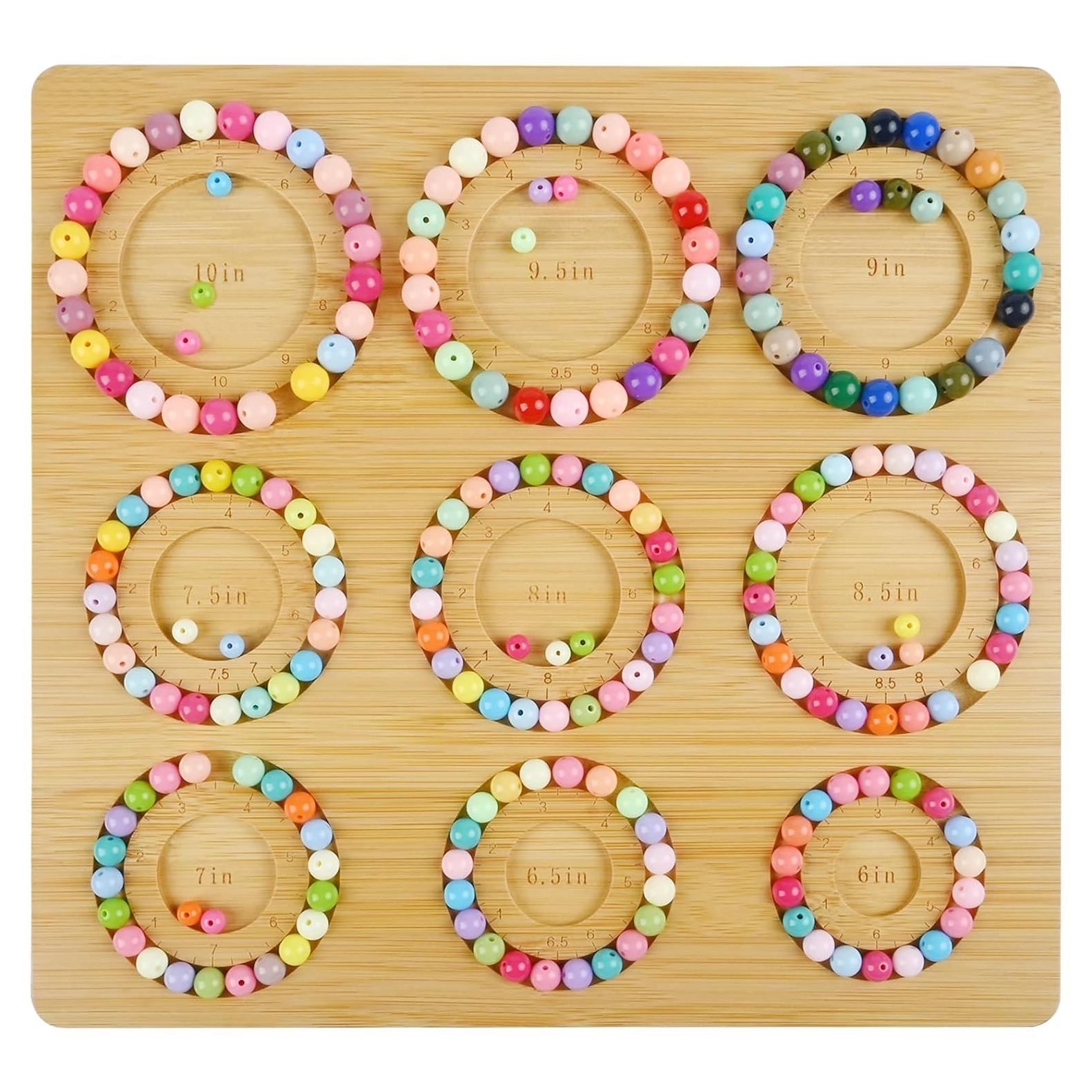 Tablero de cuentas Favonuovy para pulseras de madera 32x30 cm