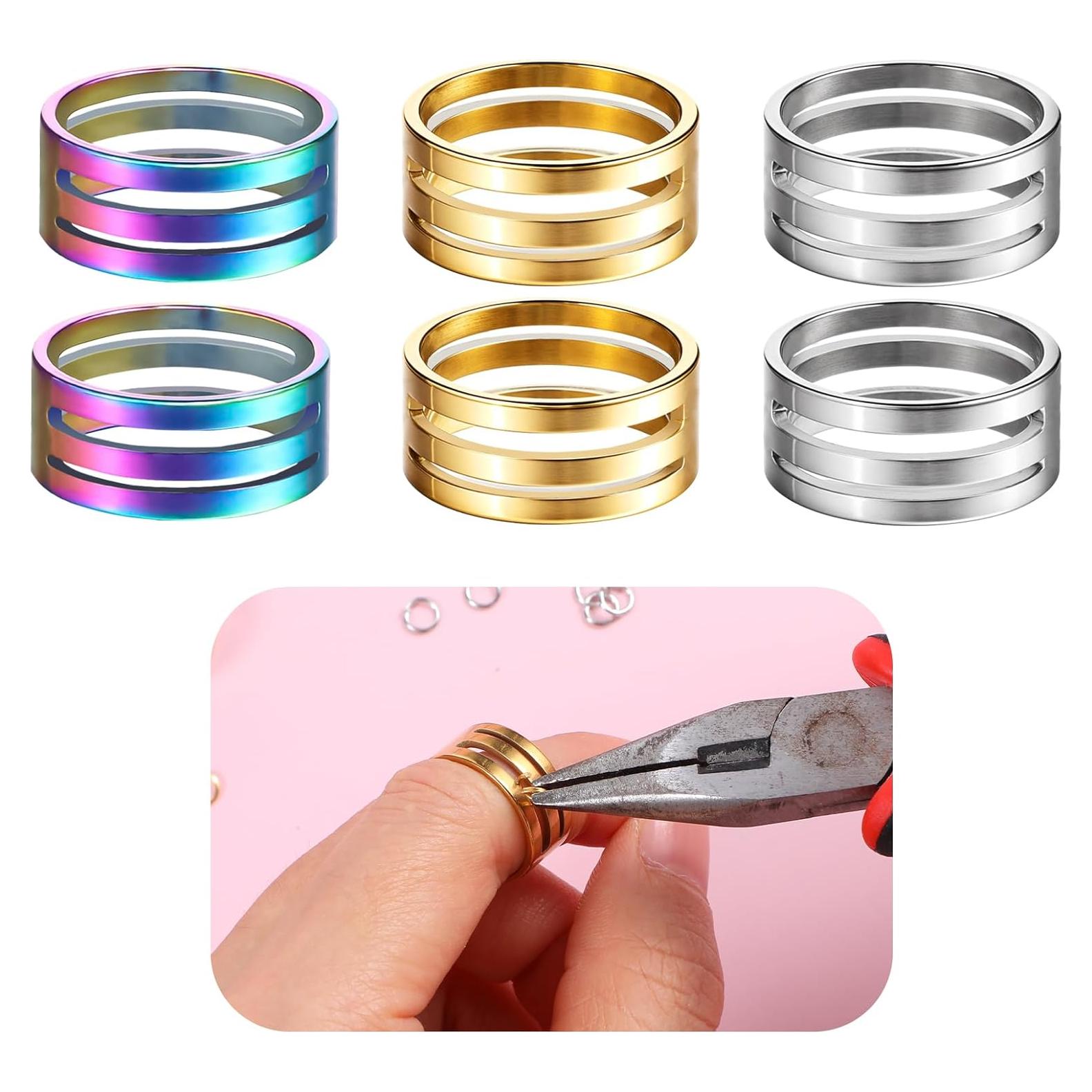 6 Piezas Abridor de Anillos de Salto Tyqour Acero Inoxidable