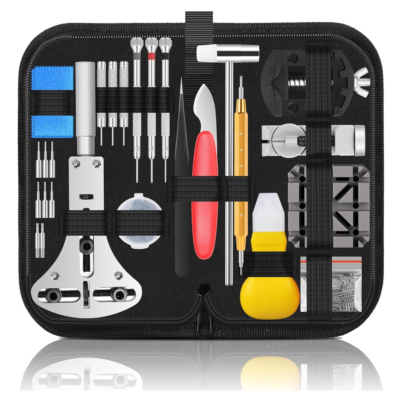 Kit de Reparación de Reloj Singcci 151 Piezas con Estuche