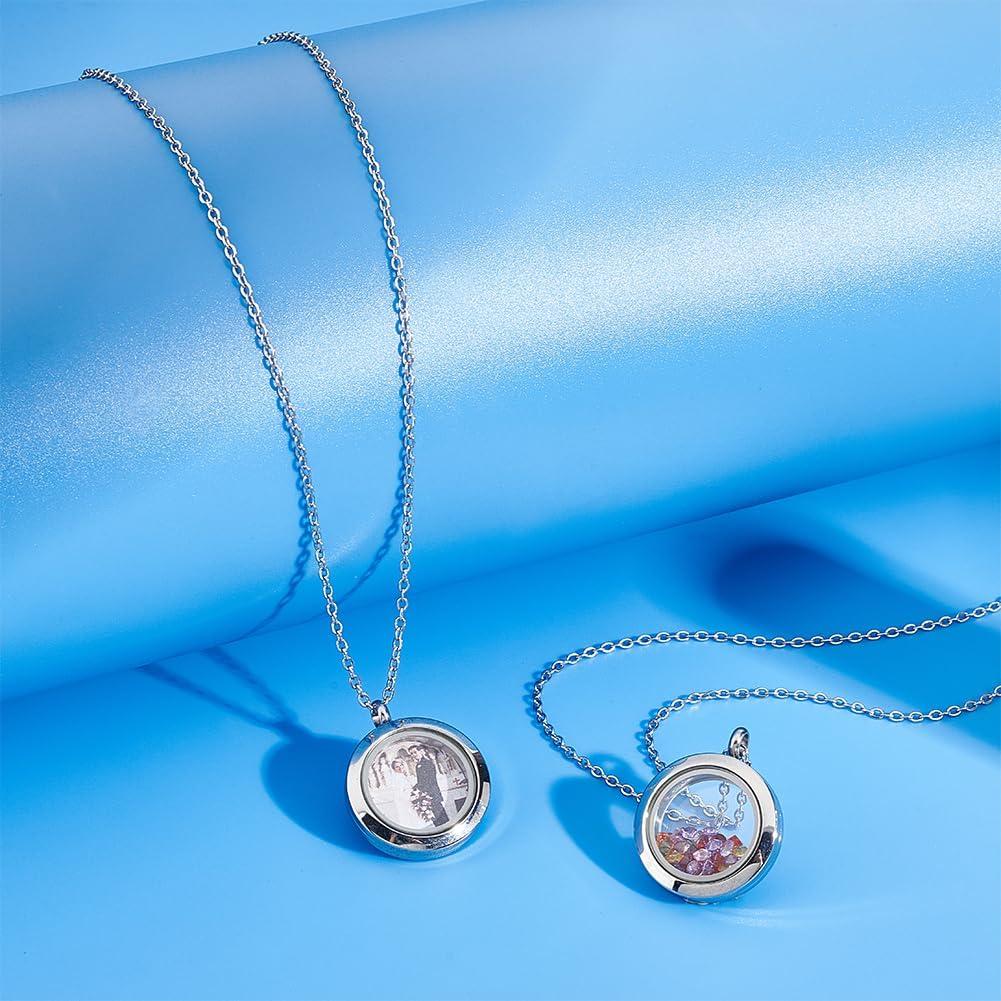 Collar Locket Acero Inoxidable UNICRAFTALE 45cm Doble Cara