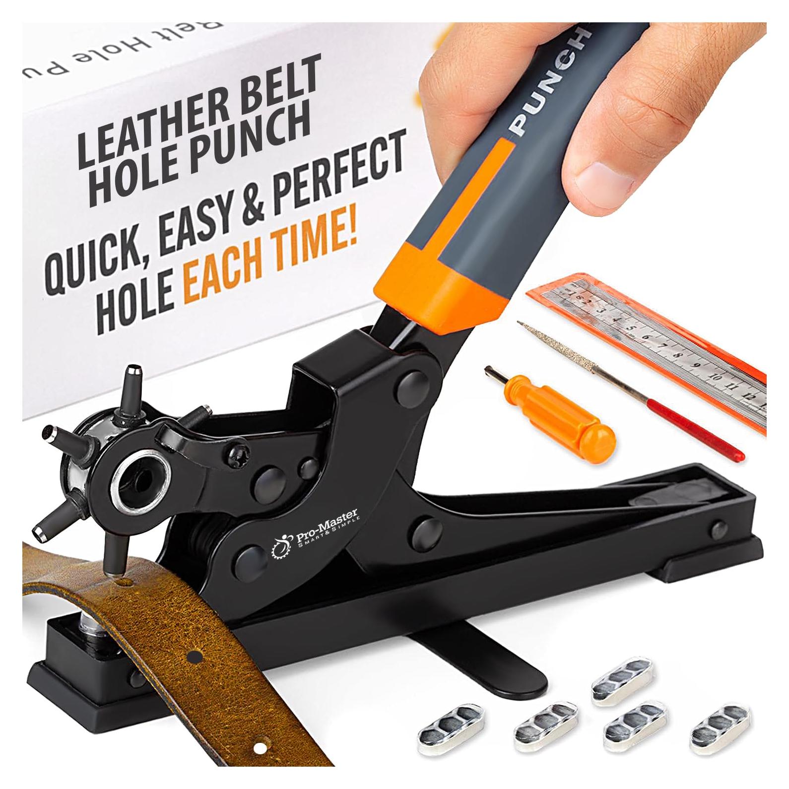 Perforadora de Agujeros de Escritorio Pro-Master - 6 Tamaños, Acero Carbono