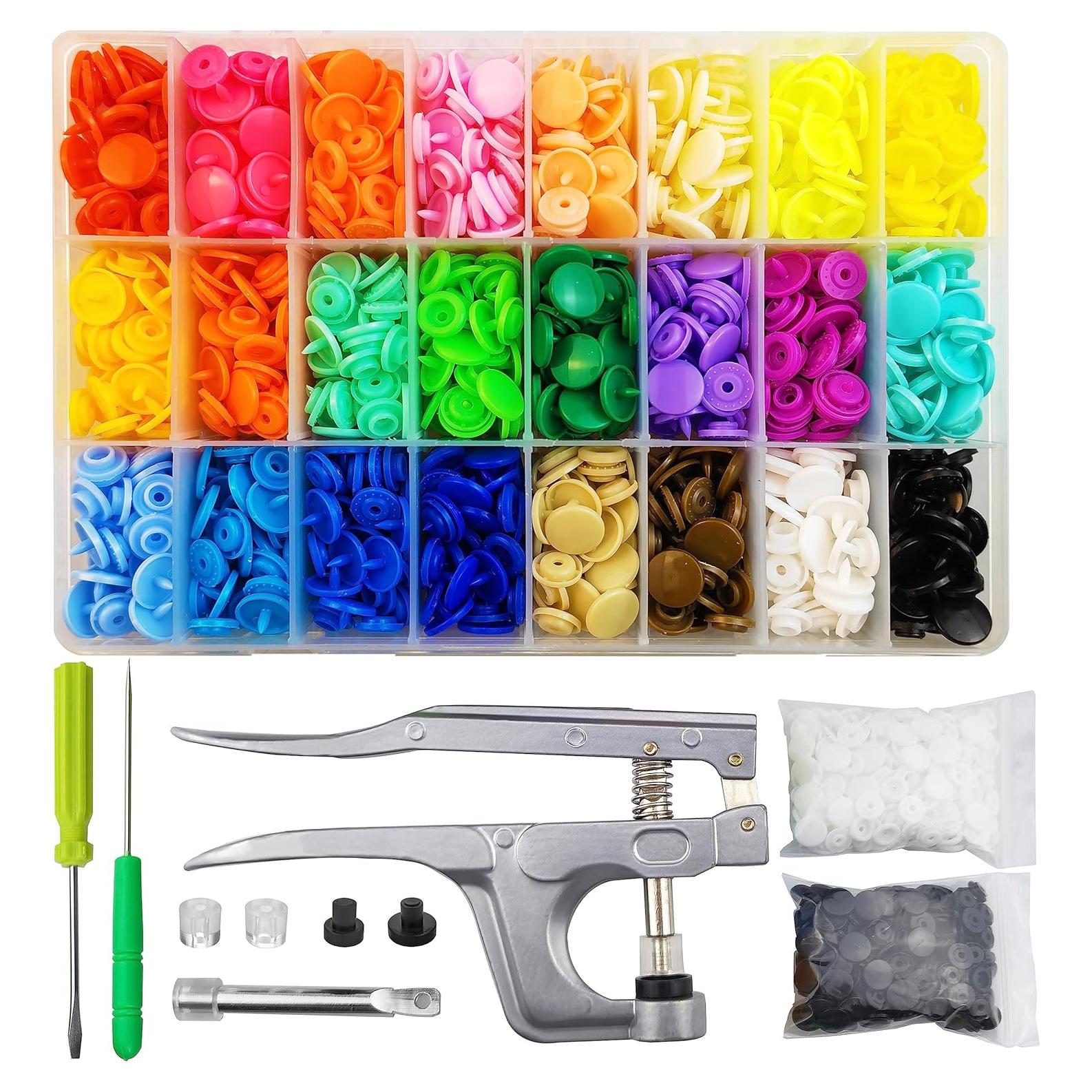 Kit de Botones de Plástico TmppDeco 460 Juegos 24 Colores
