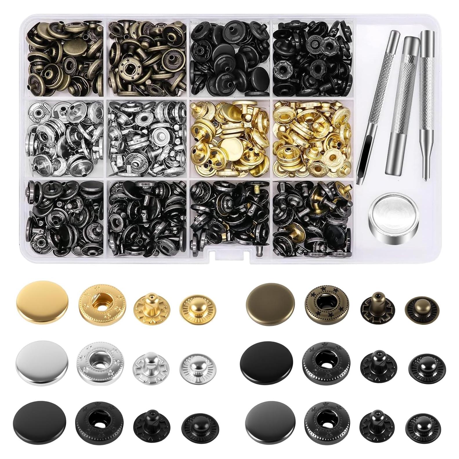 Kit de Botones de Cuero Alritz 120 Set 12.5mm 6 Colores