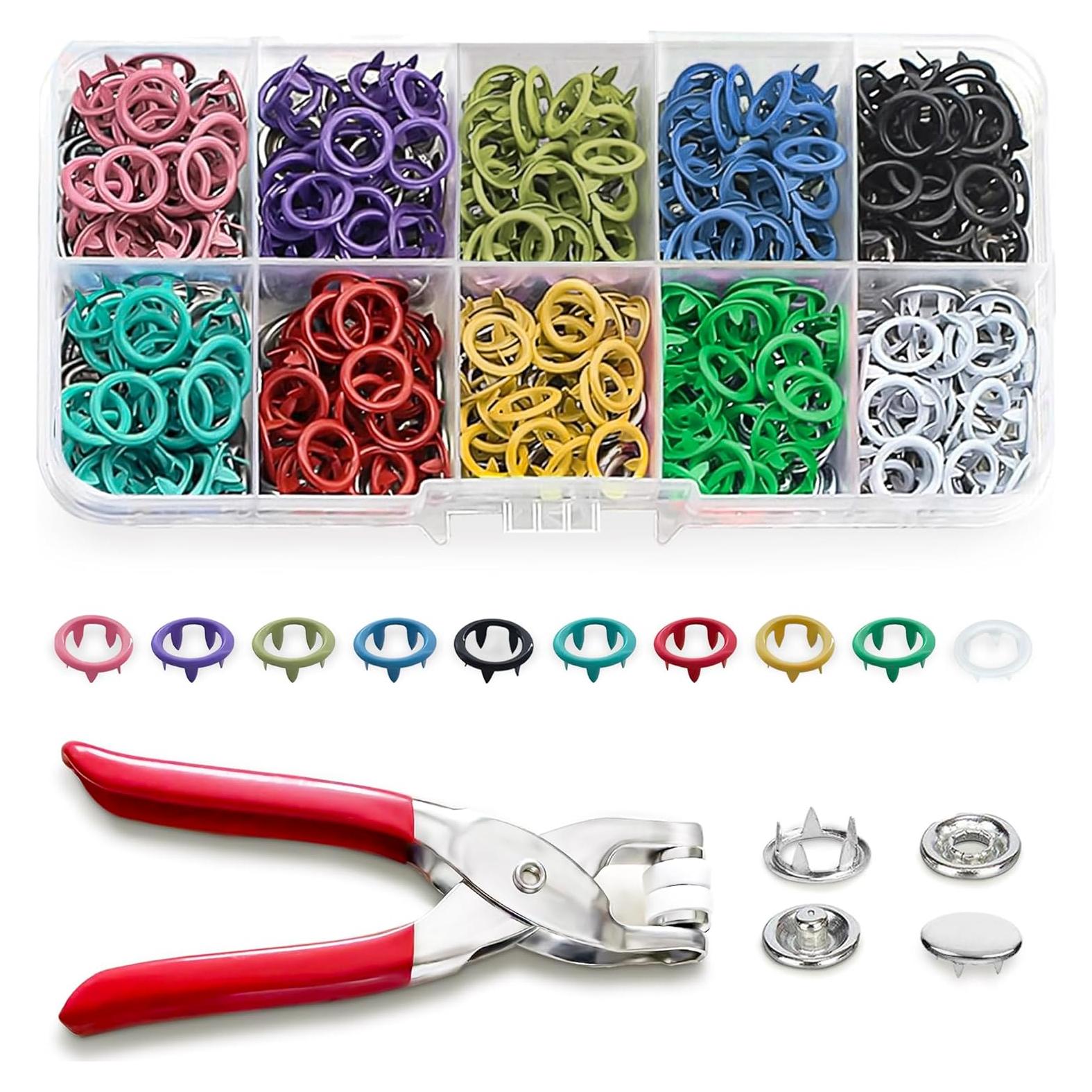 Kit de 200 Botones de Presión de Metal Forimaluence 9.5mm