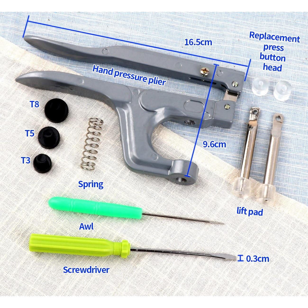 Kit de Botones a Presión ilauke 400 Piezas T5 con Alicates