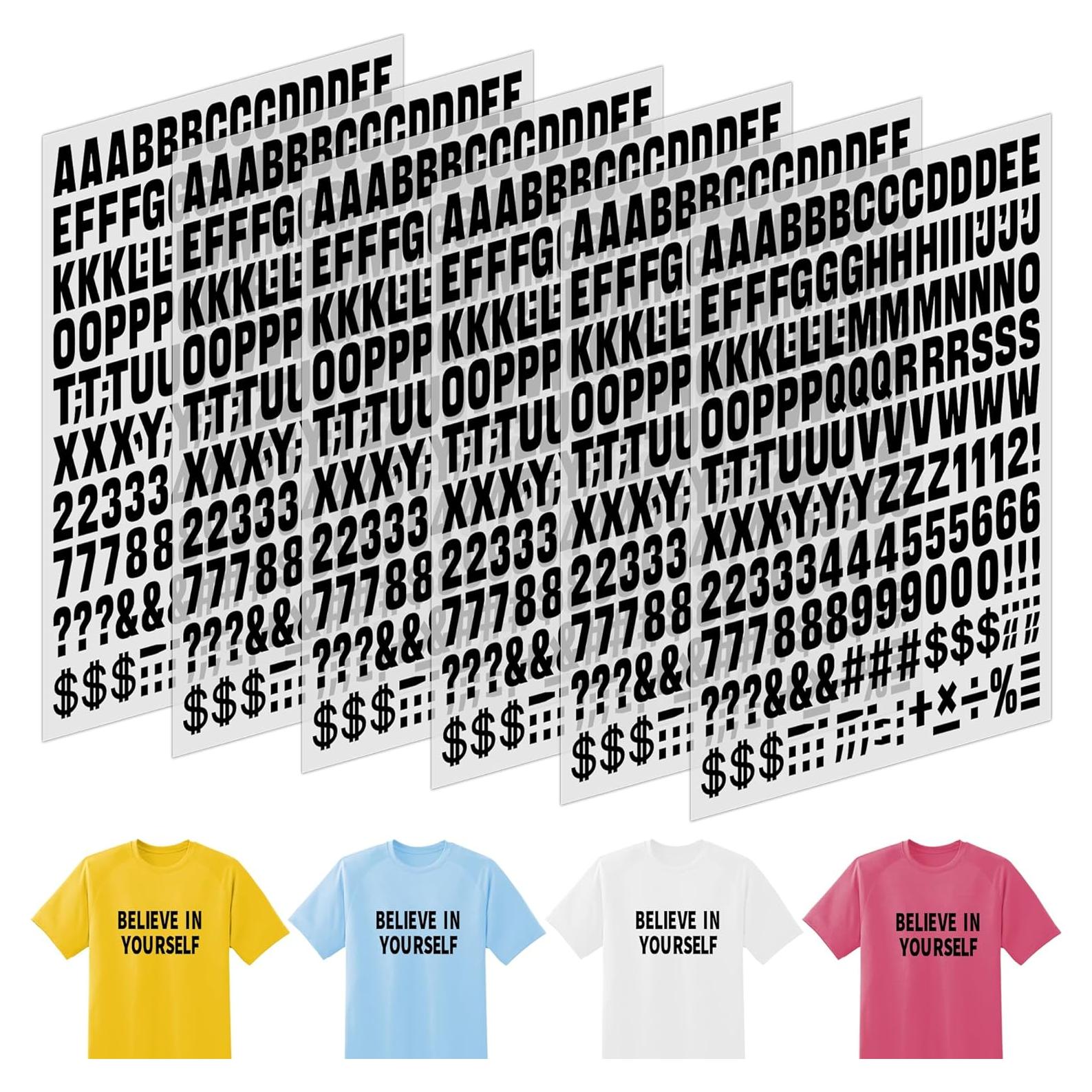 Set de Letras y Números de Planchar Metsyth 2088 Piezas Negro